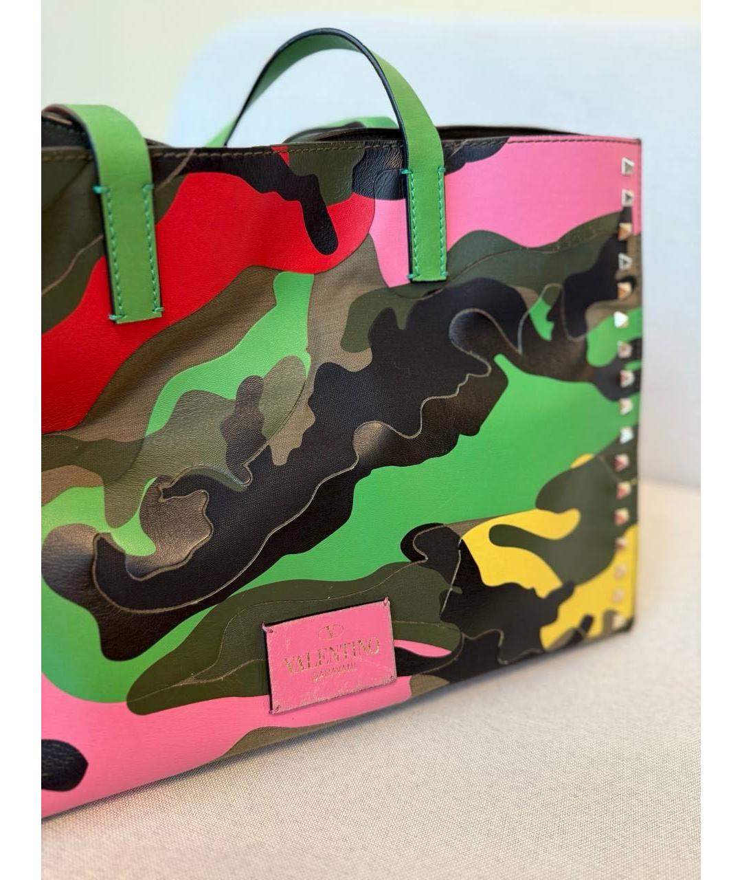 RED VALENTINO Мульти кожаная сумка с короткими ручками, фото 6