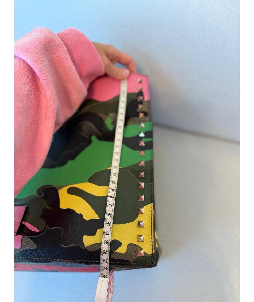 RED VALENTINO Мульти кожаная сумка с короткими ручками, фото 5