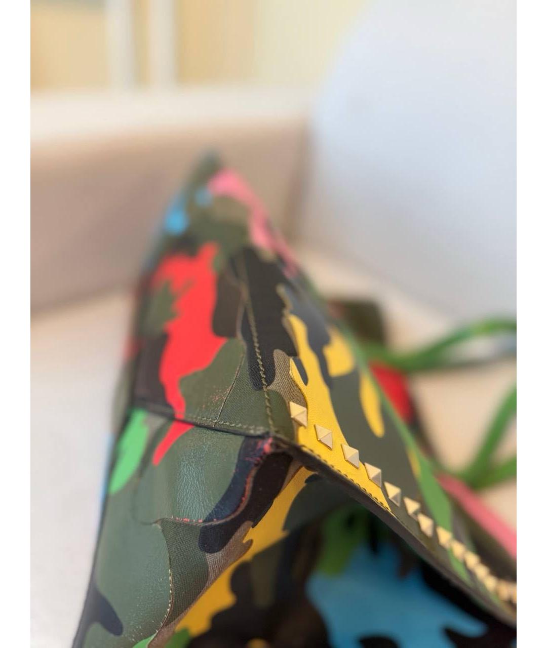 RED VALENTINO Мульти кожаная сумка с короткими ручками, фото 7