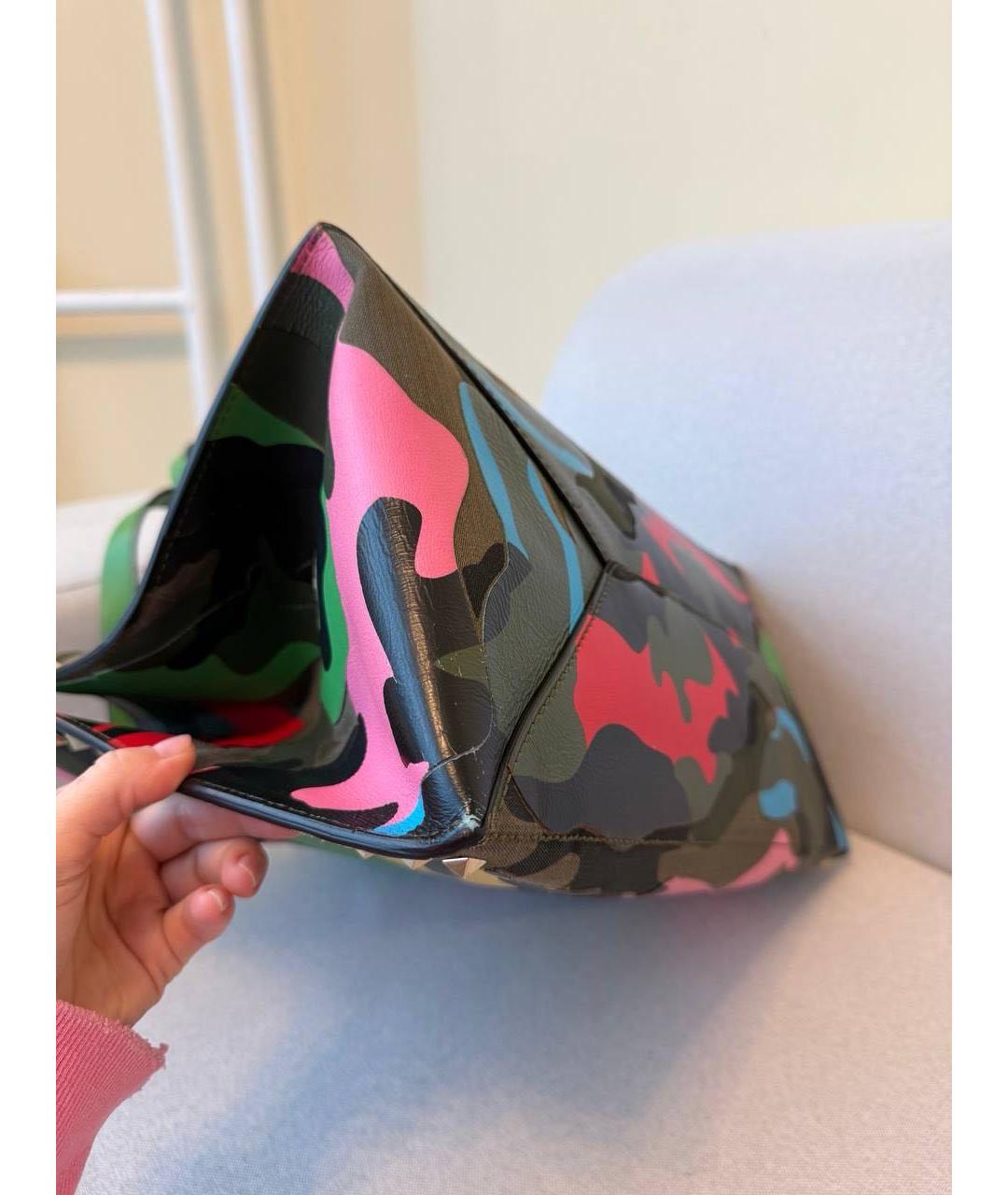 RED VALENTINO Мульти кожаная сумка с короткими ручками, фото 3