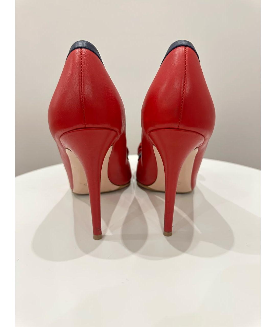 RED VALENTINO Красные кожаные туфли, фото 3