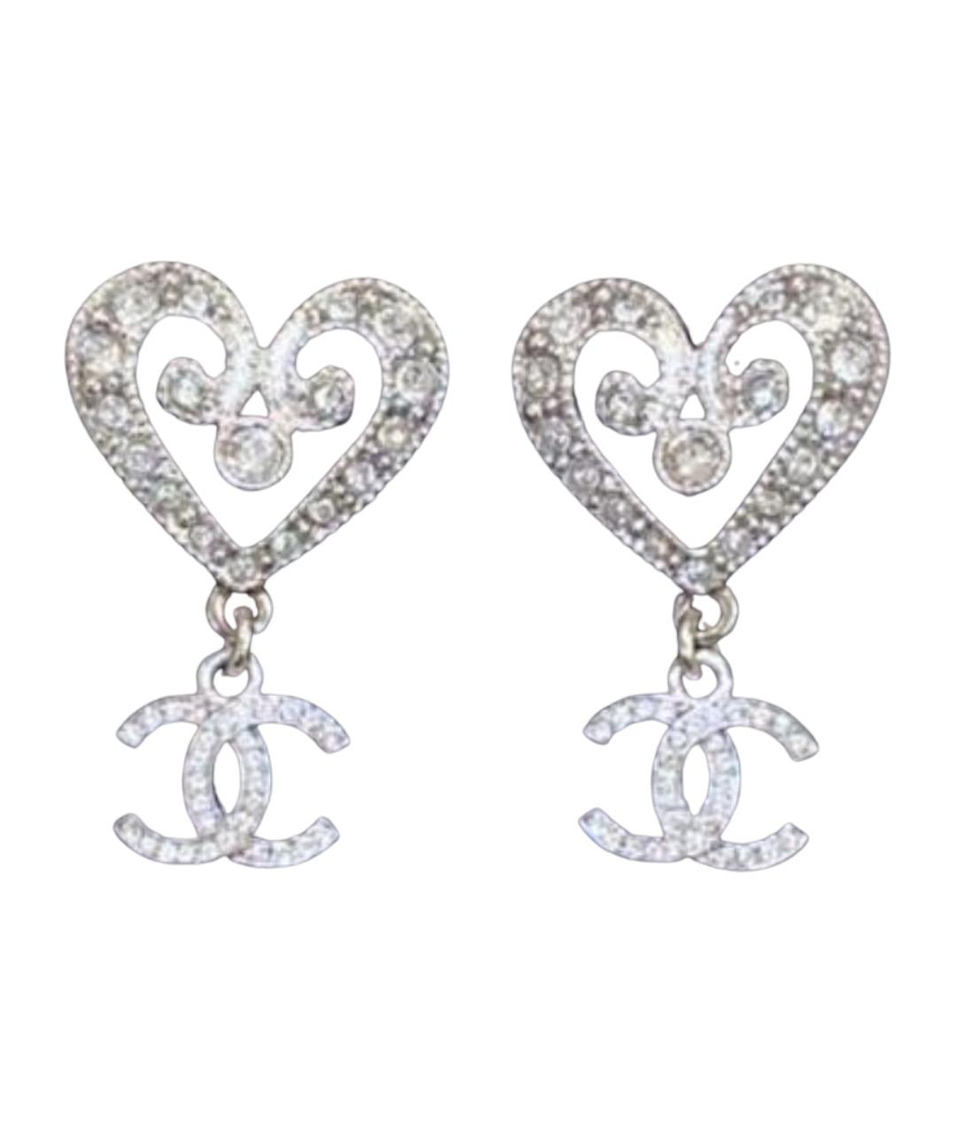 CHANEL Серебряные металлические серьги, фото 1