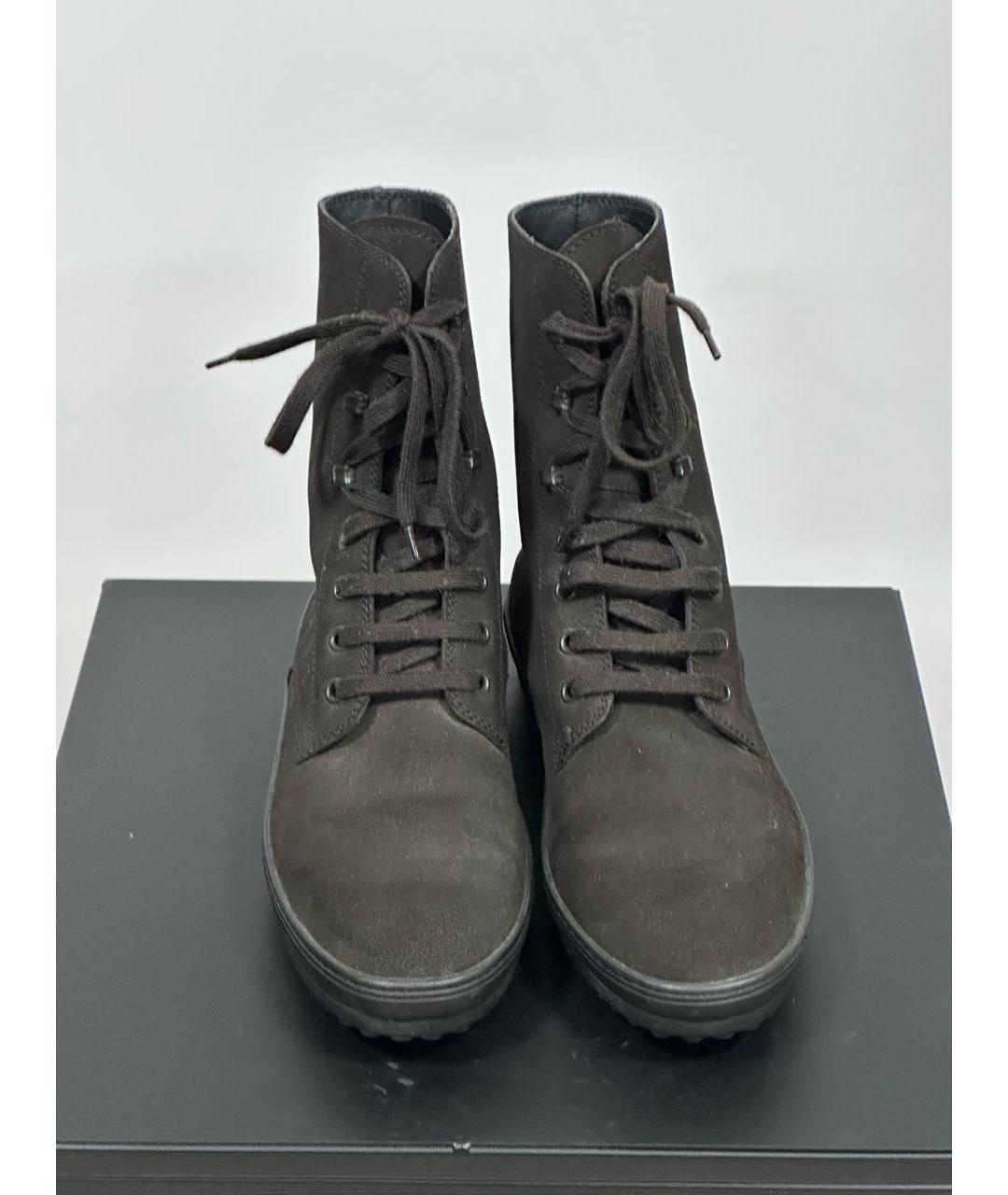 TOD'S Коричневые замшевые ботинки, фото 2