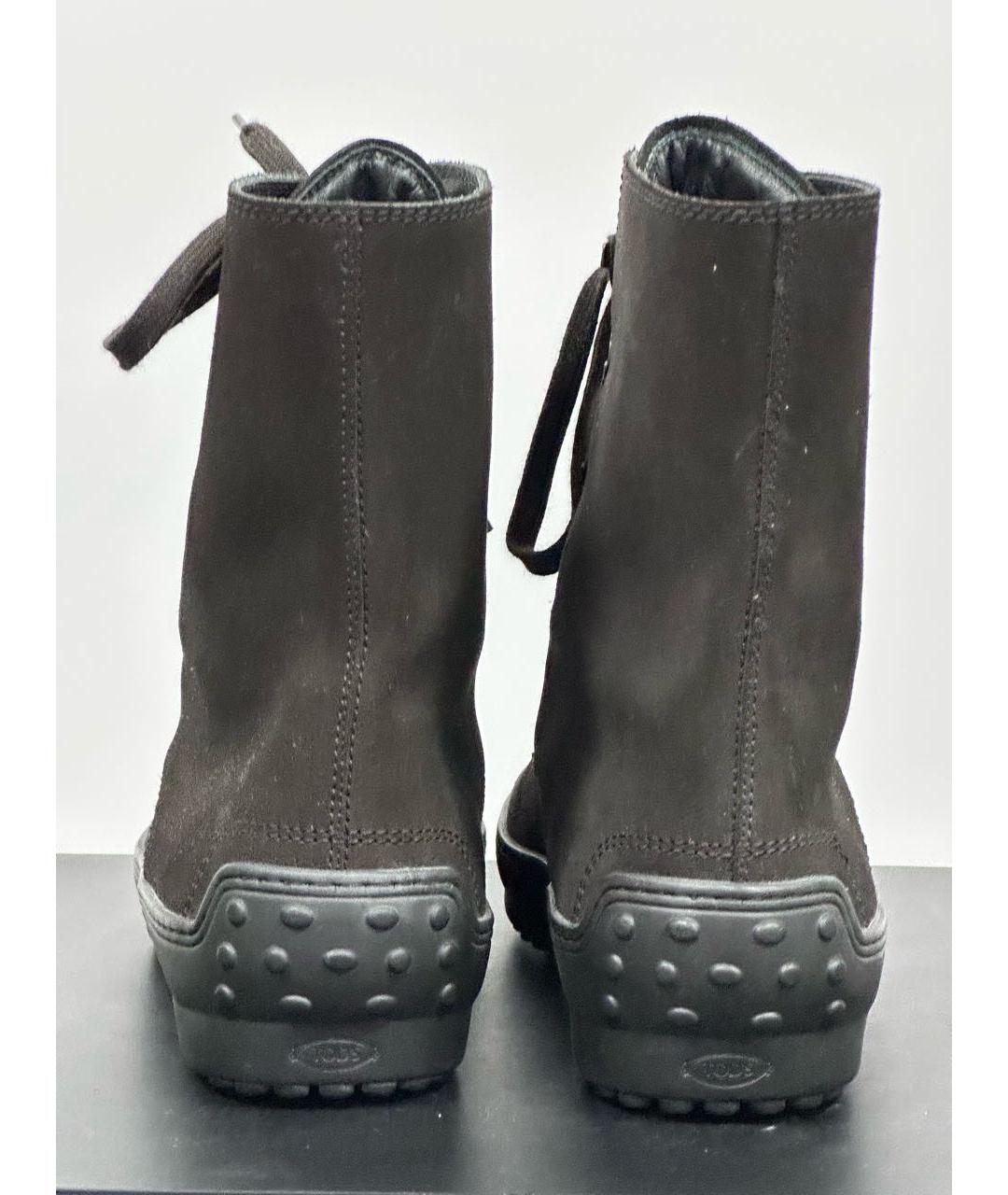 TOD'S Коричневые замшевые ботинки, фото 3