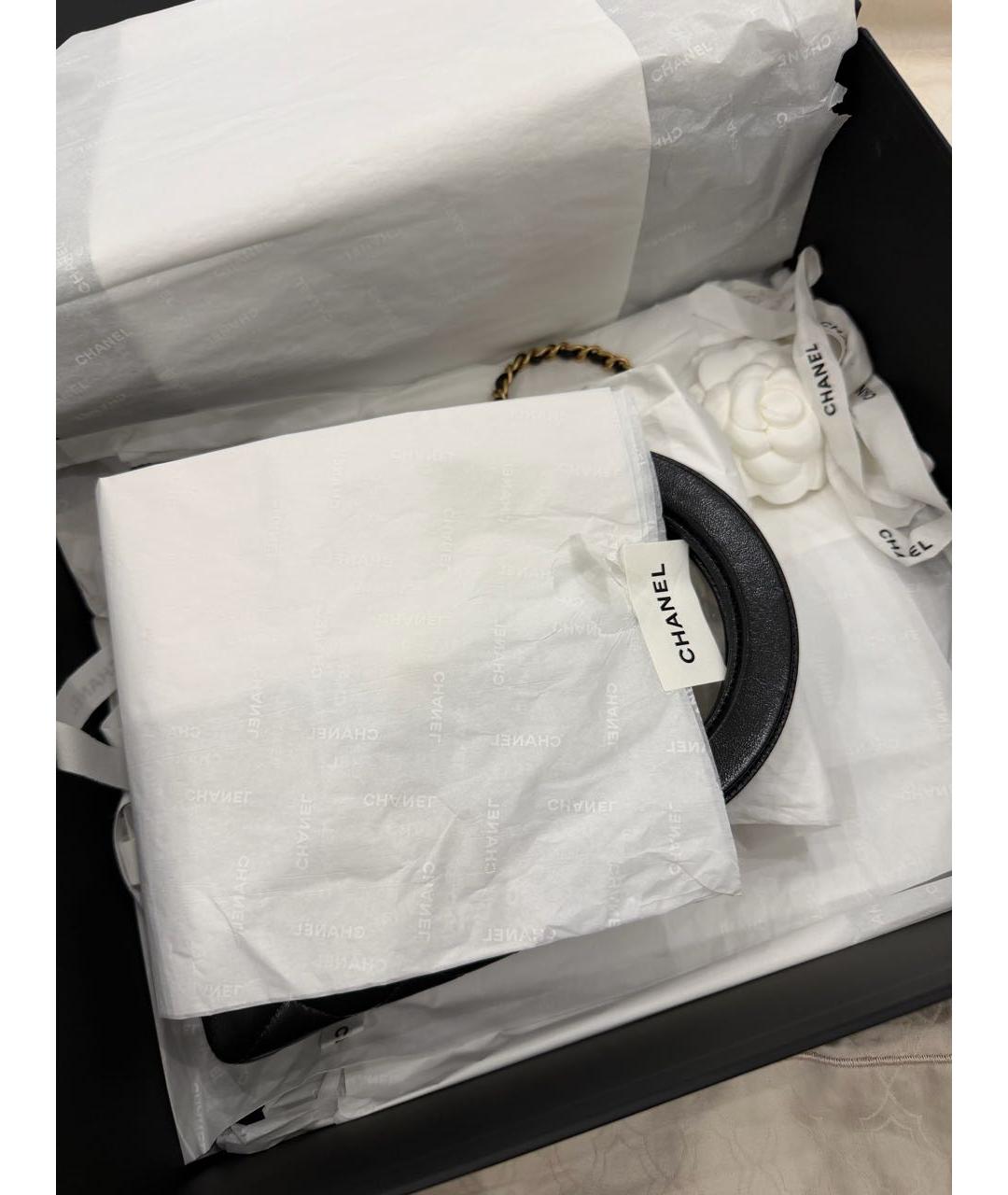 CHANEL Черная кожаная сумка через плечо, фото 4