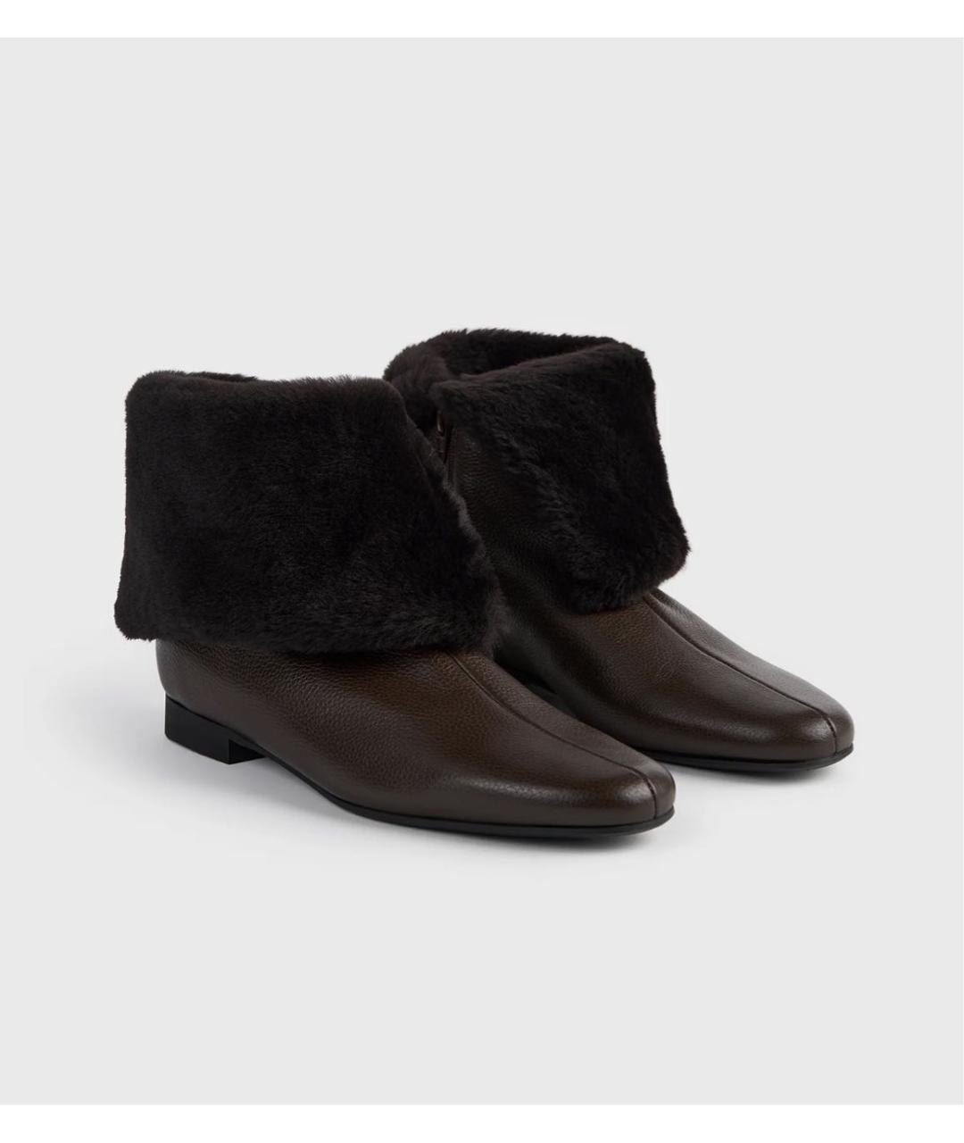 TOTEME Коричневые кожаные ботинки, фото 3