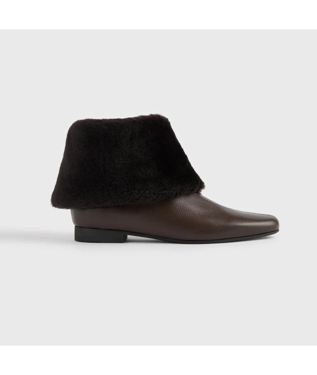 TOTEME Коричневые кожаные ботинки, фото 4