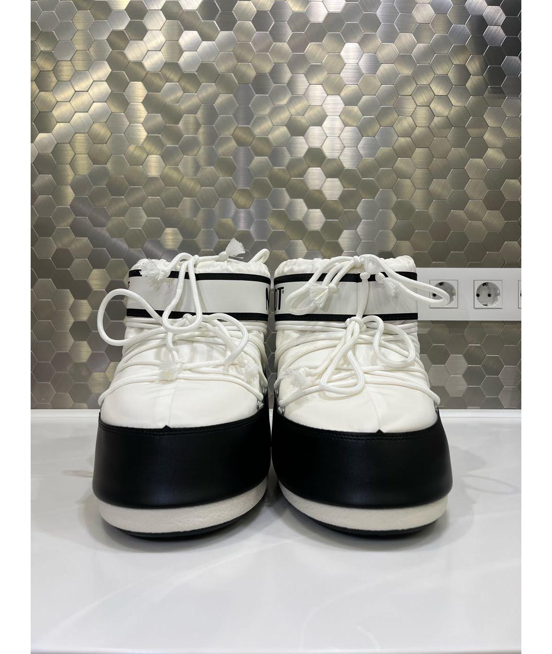 MOON BOOT Белые кожаные ботинки, фото 2