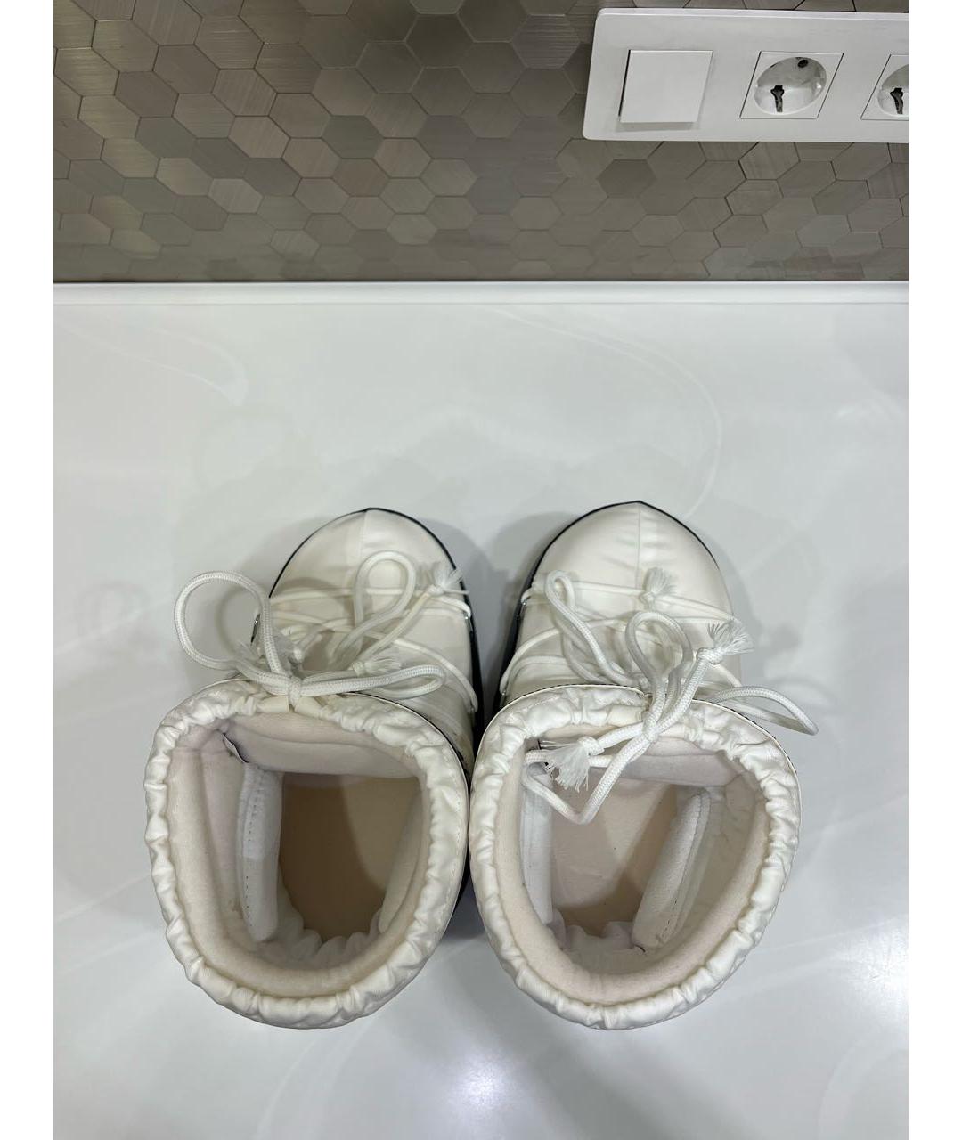 MOON BOOT Белые кожаные ботинки, фото 3