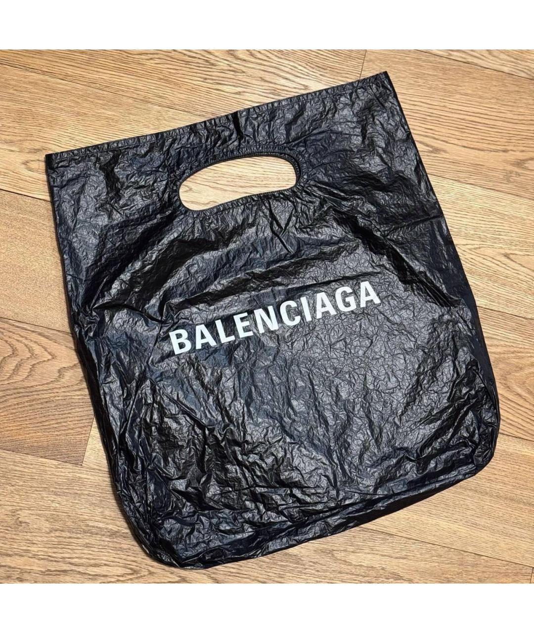 BALENCIAGA Черная кожаная сумка с короткими ручками, фото 2