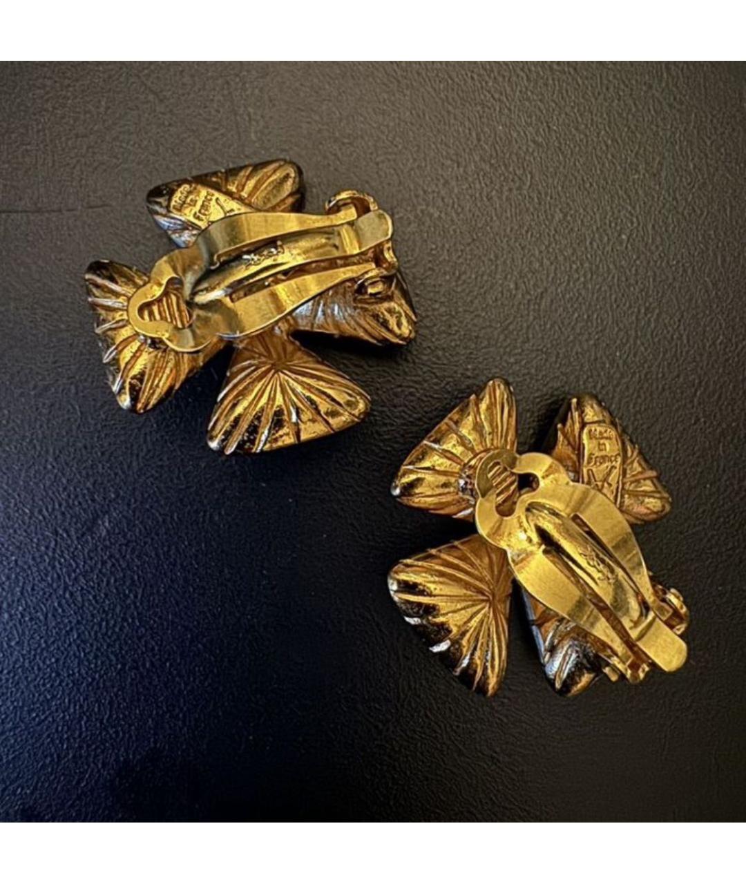 SAINT LAURENT Золотые металлические клипсы, фото 2