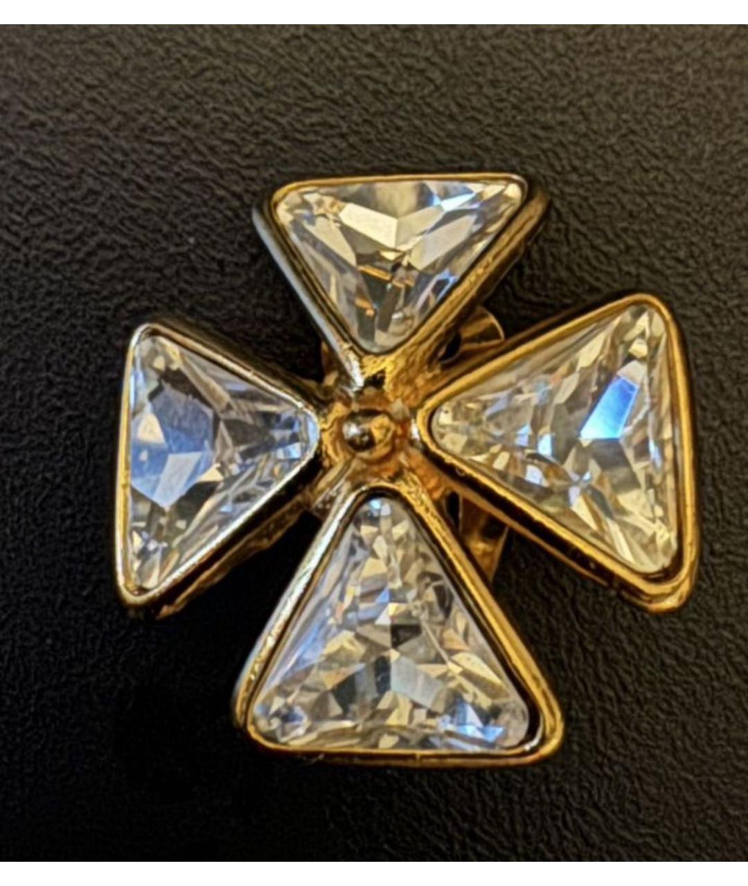 SAINT LAURENT Золотые металлические клипсы, фото 5