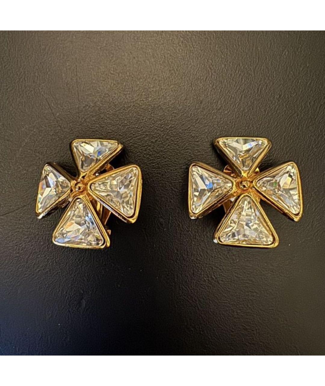 SAINT LAURENT Золотые металлические клипсы, фото 6