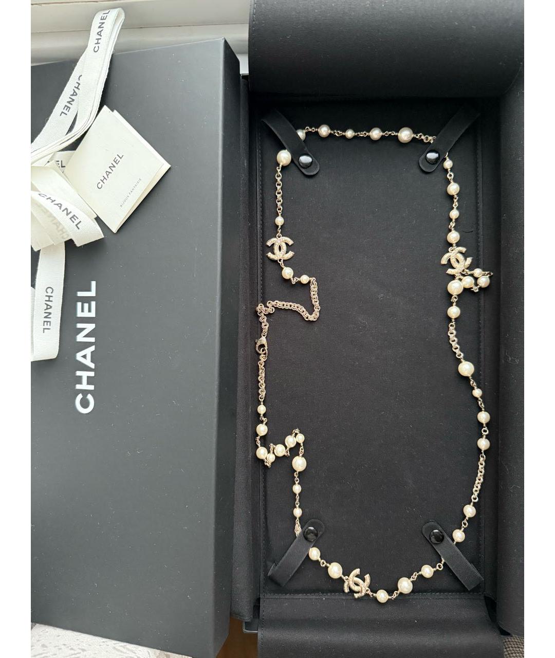 CHANEL Золотое латунное колье, фото 4