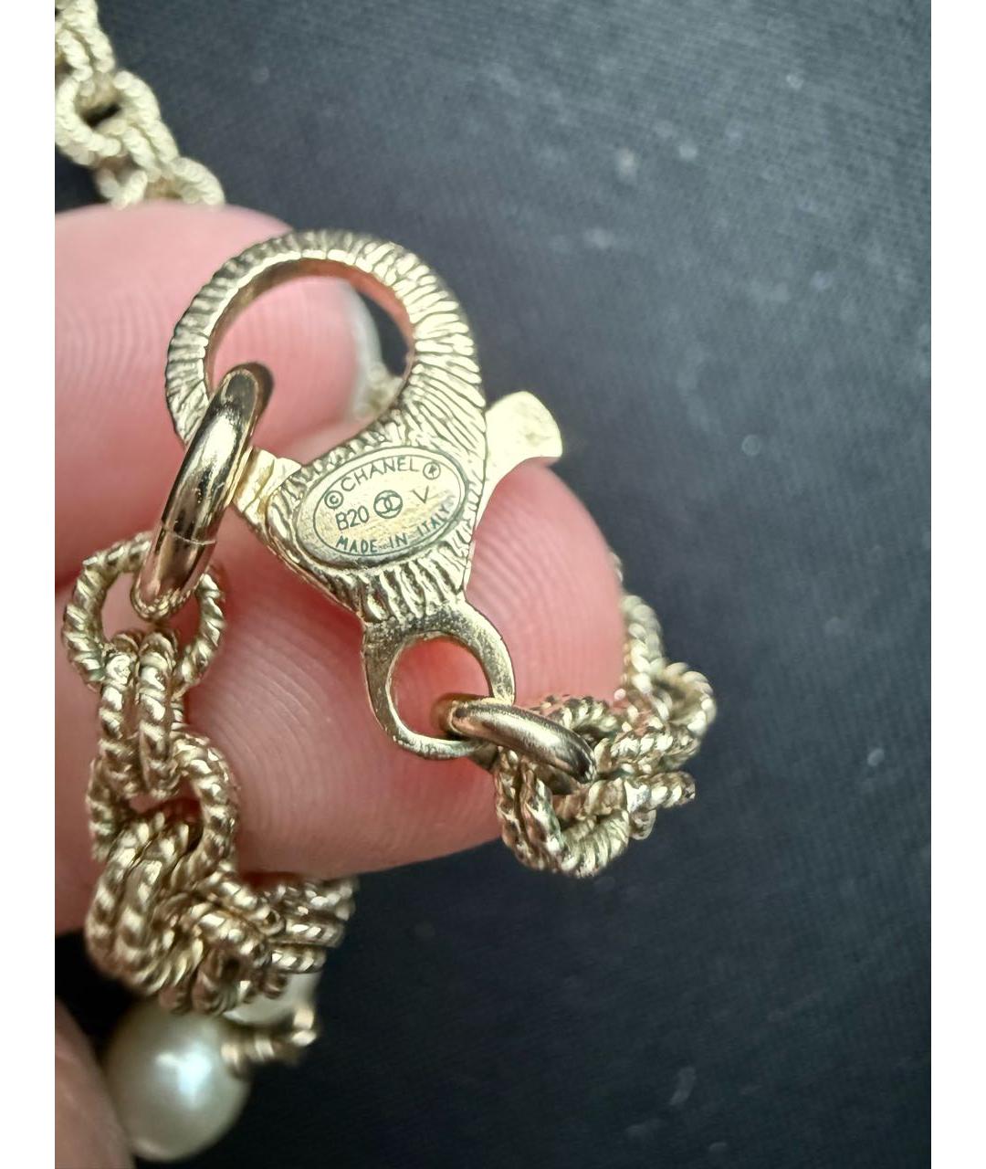 CHANEL Золотое латунное колье, фото 3