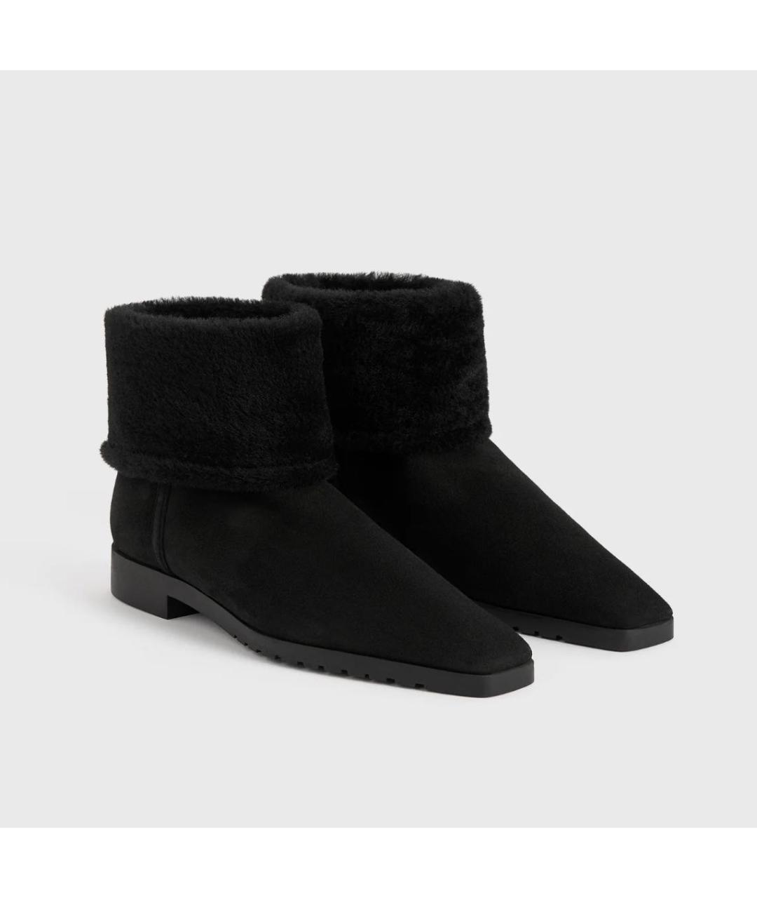 TOTEME Черные кожаные ботинки, фото 3