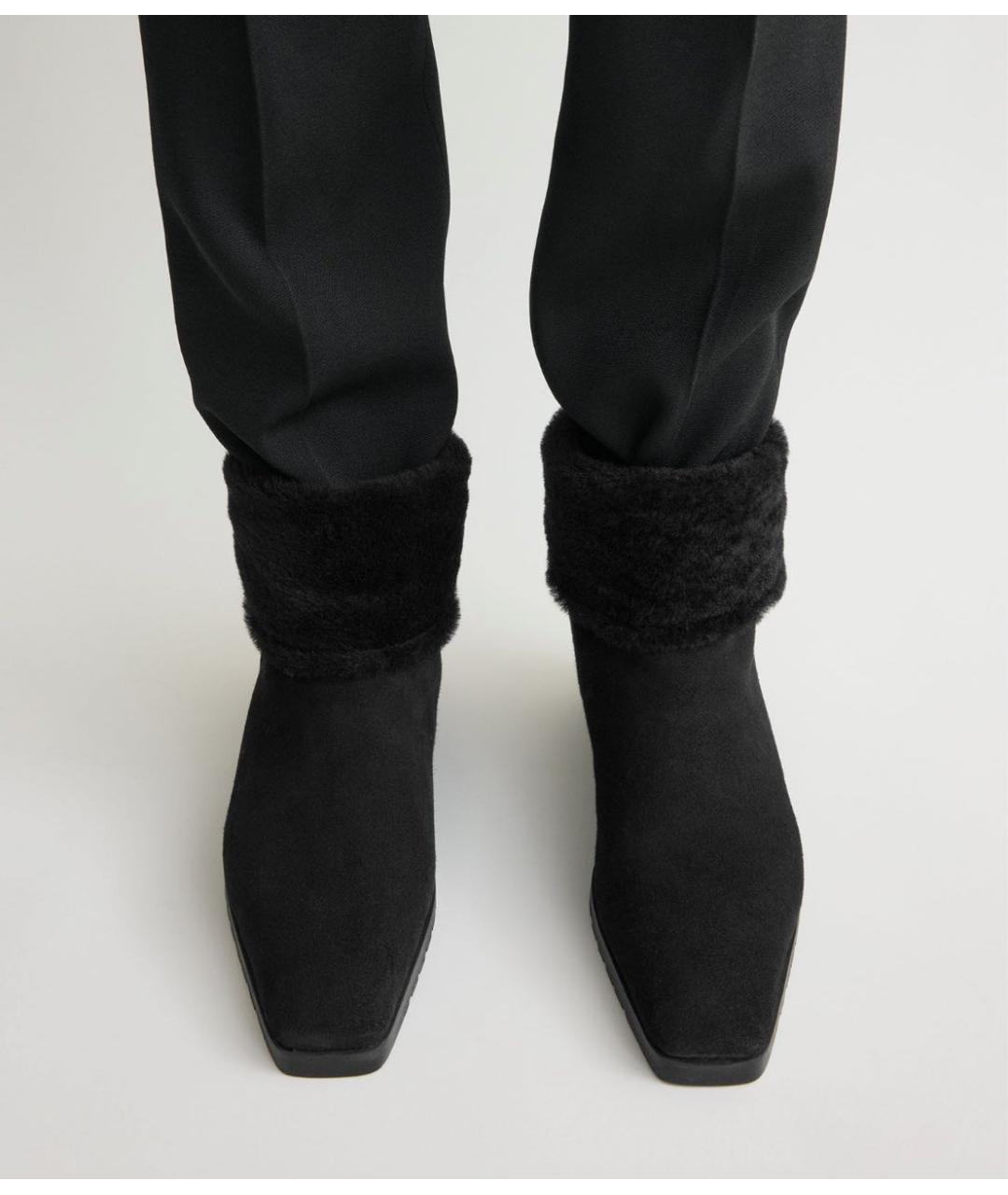 TOTEME Черные кожаные ботинки, фото 2