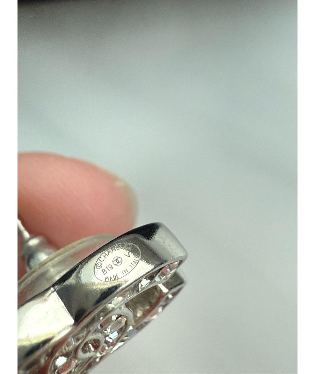 CHANEL Серебряные металлические серьги, фото 2