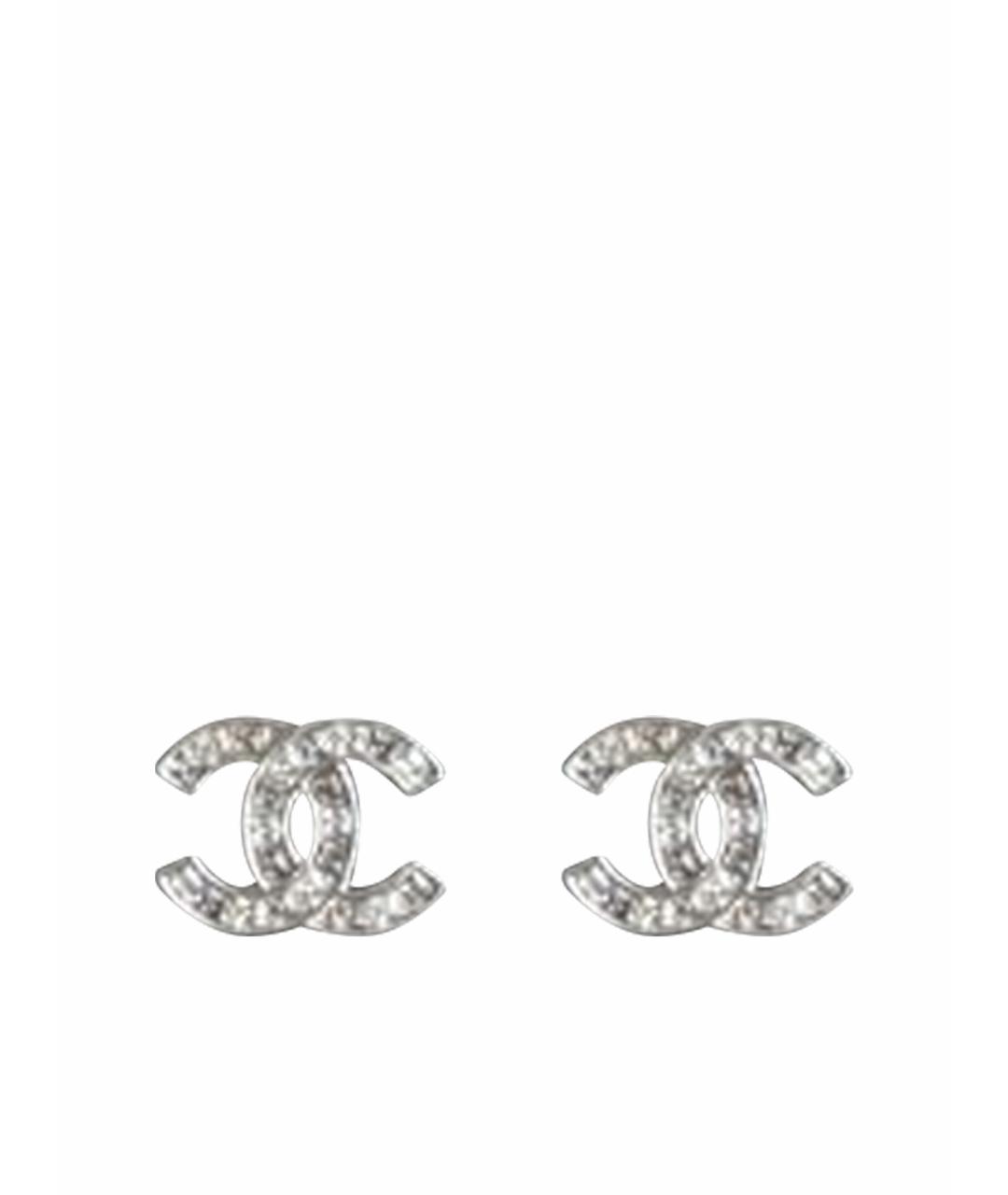 CHANEL Серебряные металлические серьги, фото 1