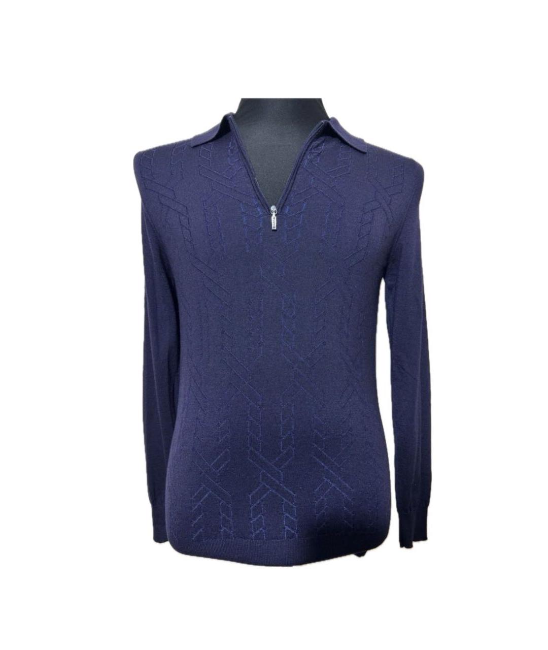 ZILLI Синее поло с длинным рукавом, фото 2