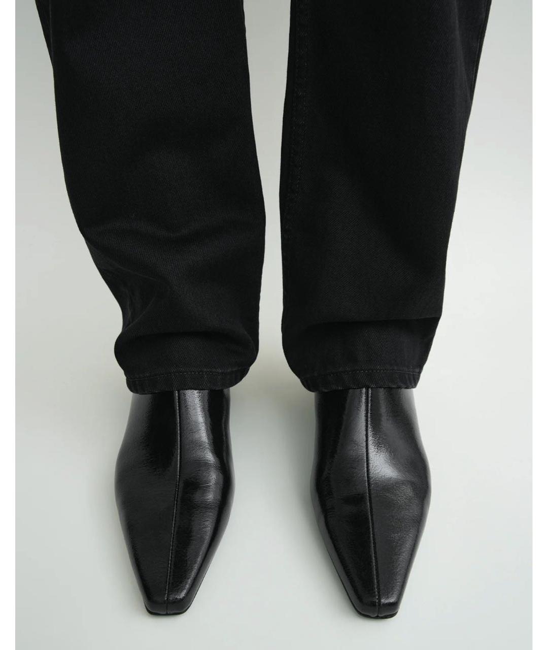 TOTEME Черные кожаные ботильоны, фото 2