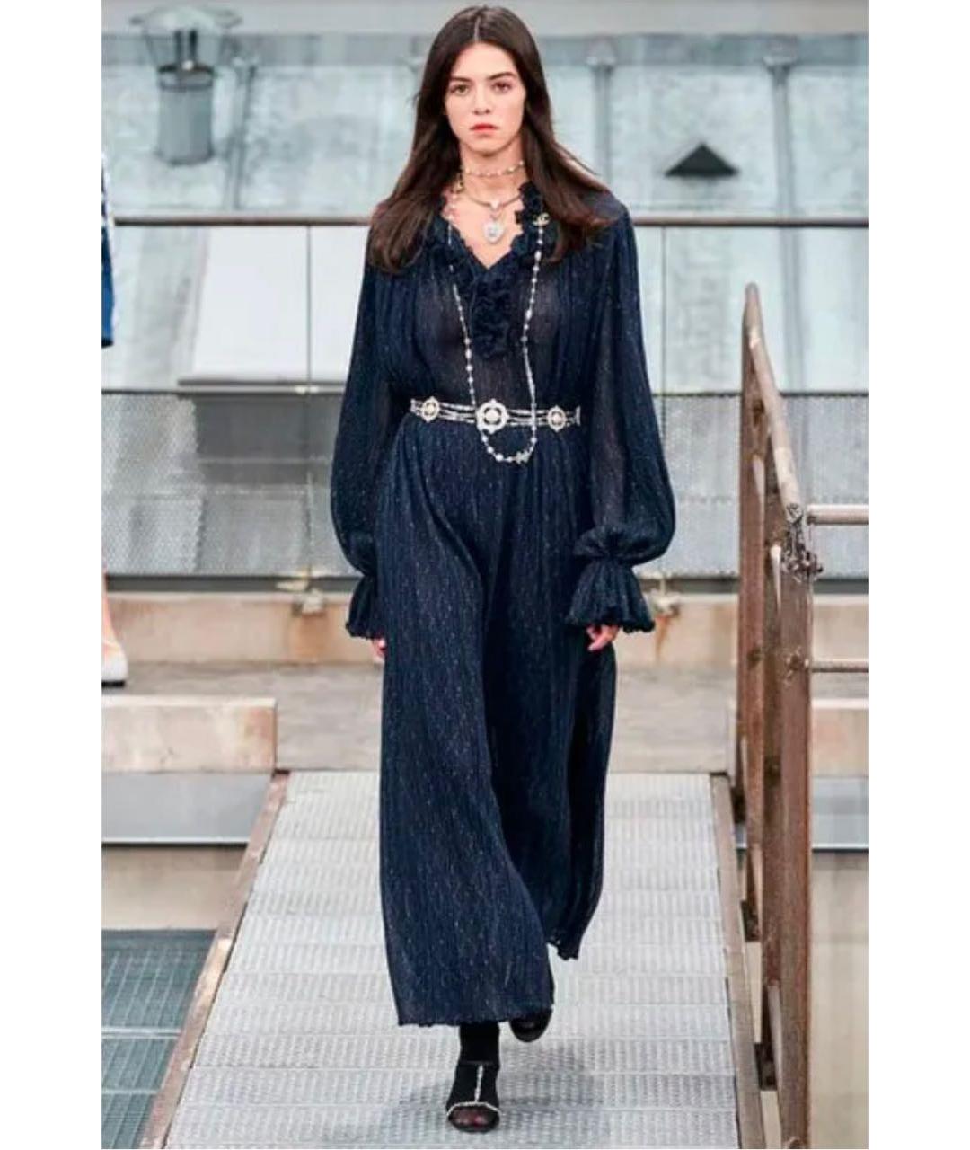 CHANEL Темно-синее вечернее платье, фото 3