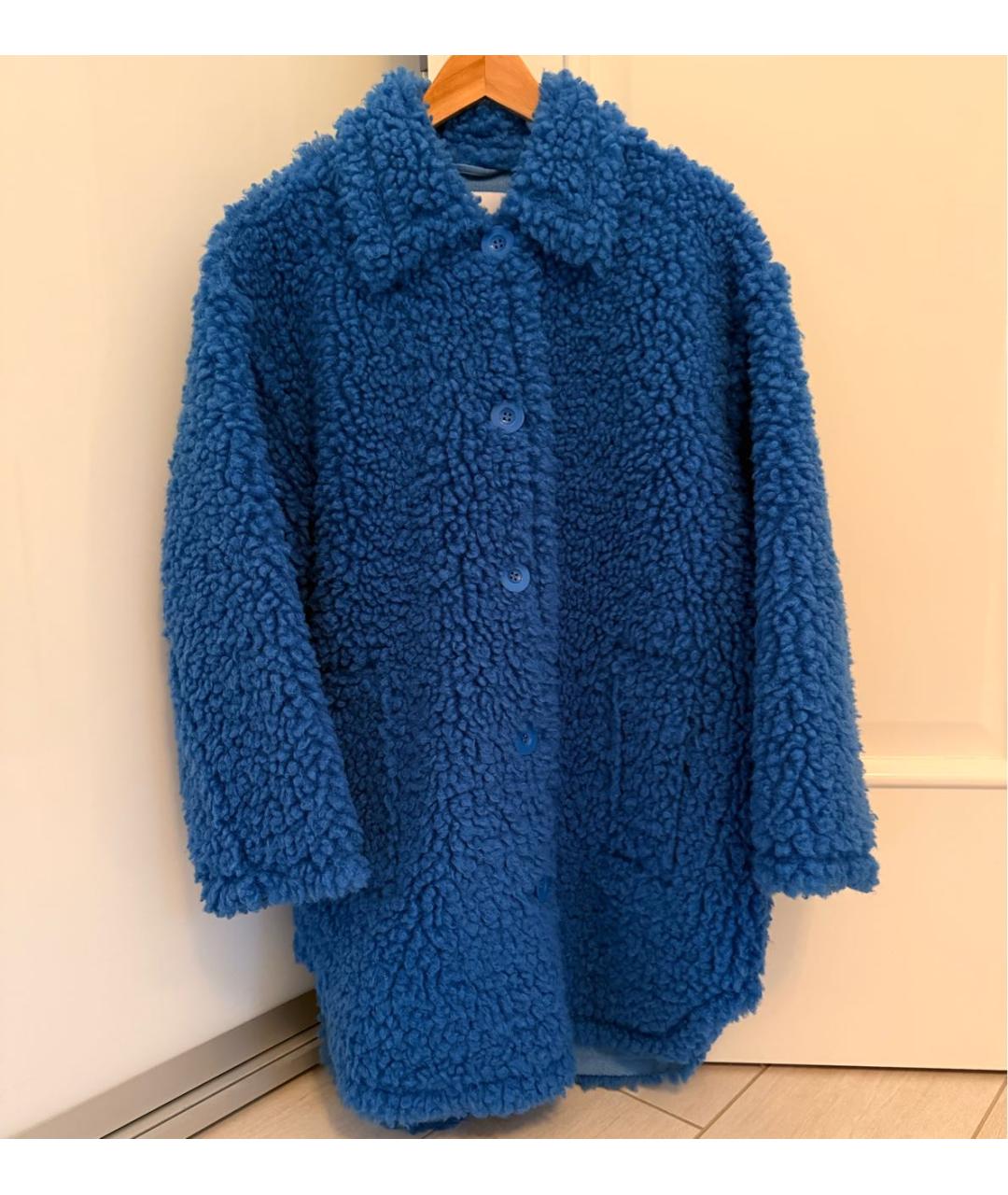STAND STUDIO Синяя полиэстеровая шуба, фото 5