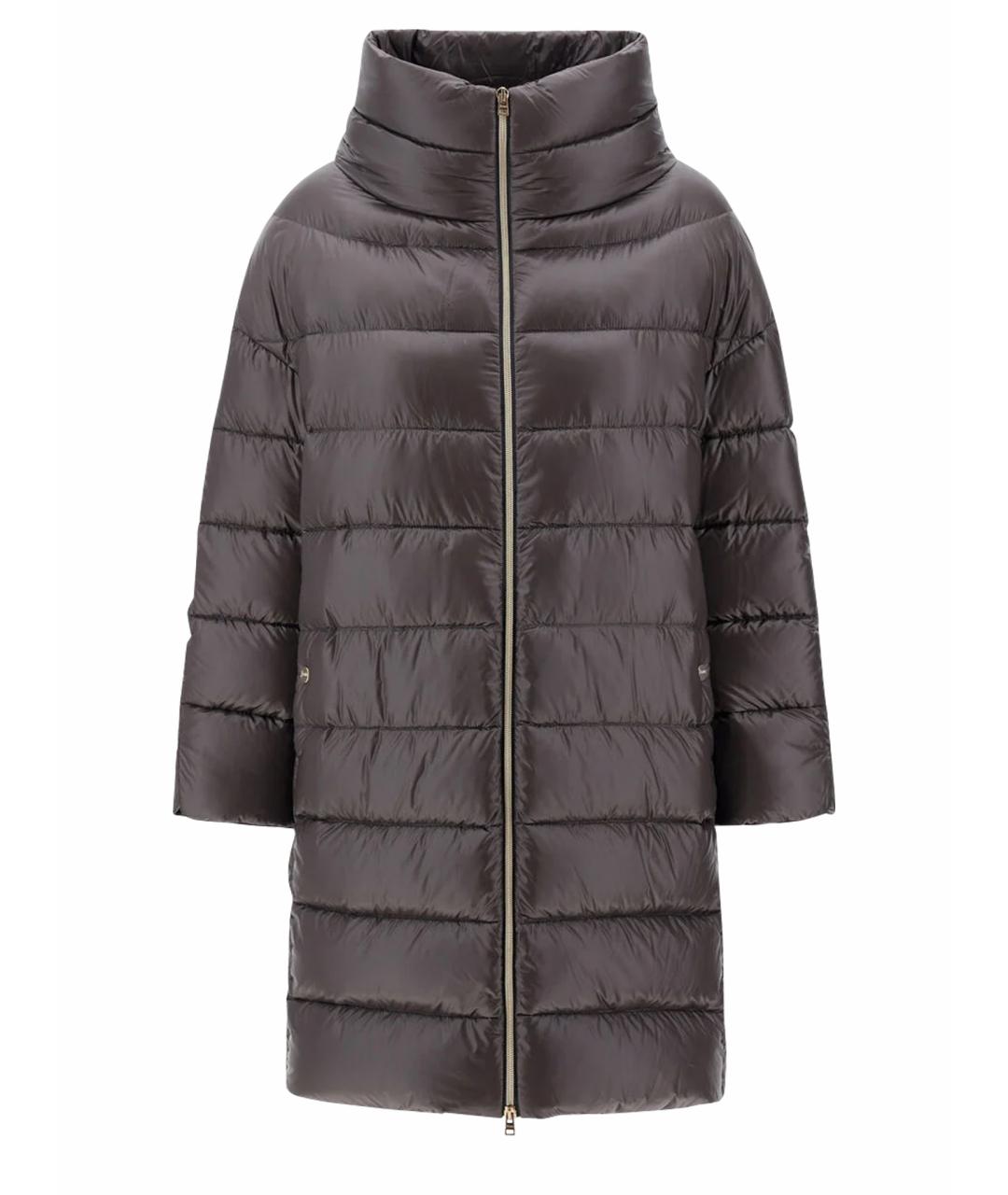HERNO Серый полиамидовый пуховик, фото 1