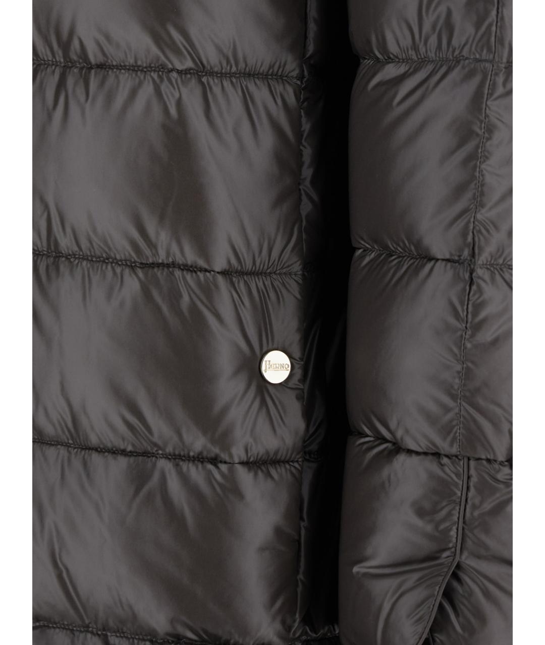 HERNO Серый полиамидовый пуховик, фото 3