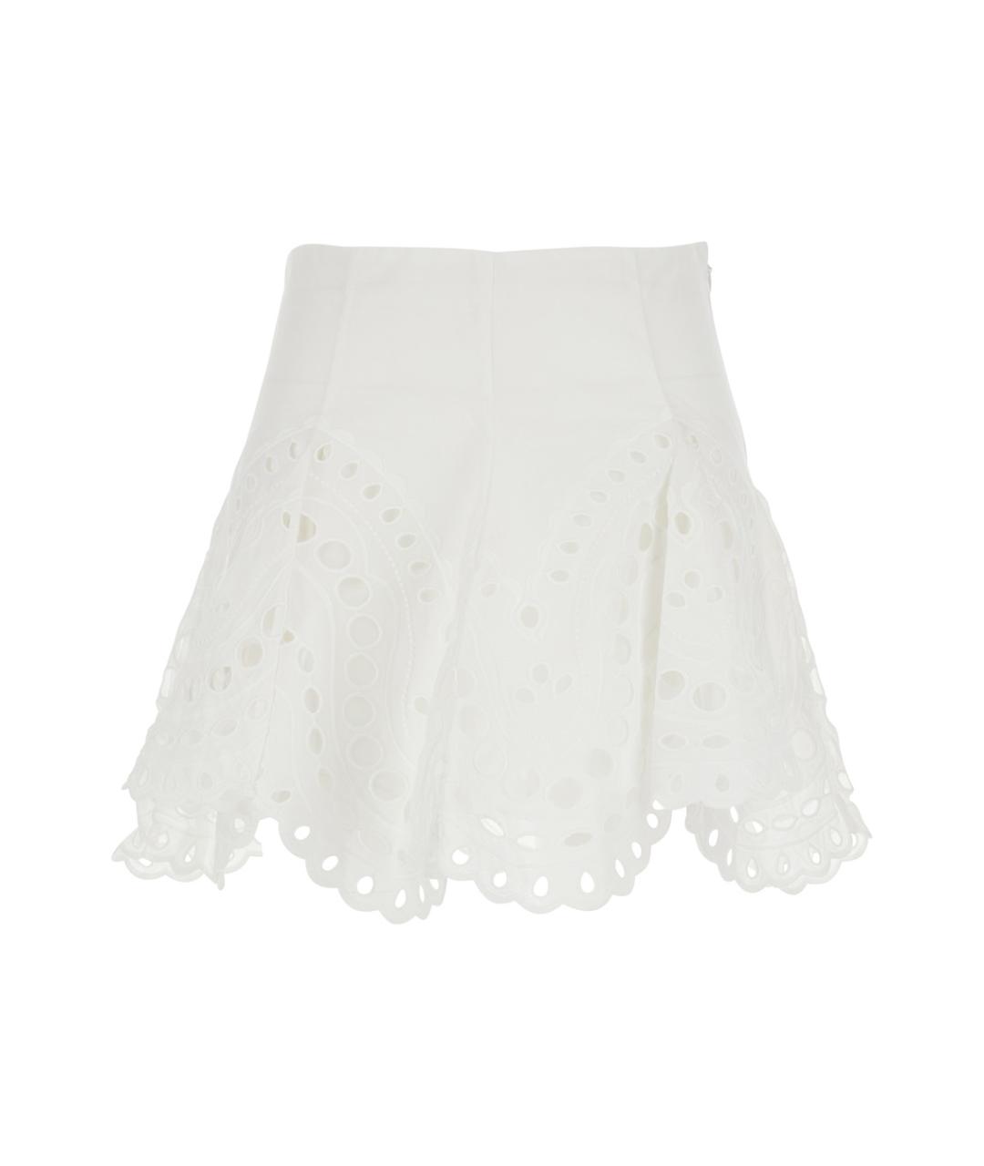 CHARO RUIZ Белая хлопковая юбка мини, фото 1