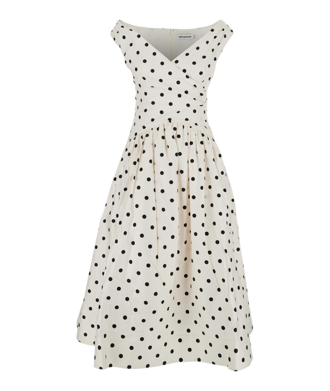 SELF-PORTRAIT Белое хлопковое повседневное платье, фото 1