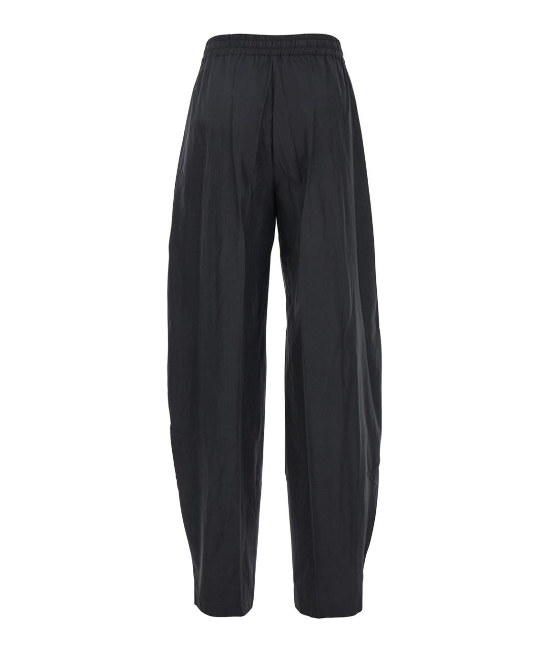 THE ANDAMANE Черные полиэстеровые прямые брюки, фото 2