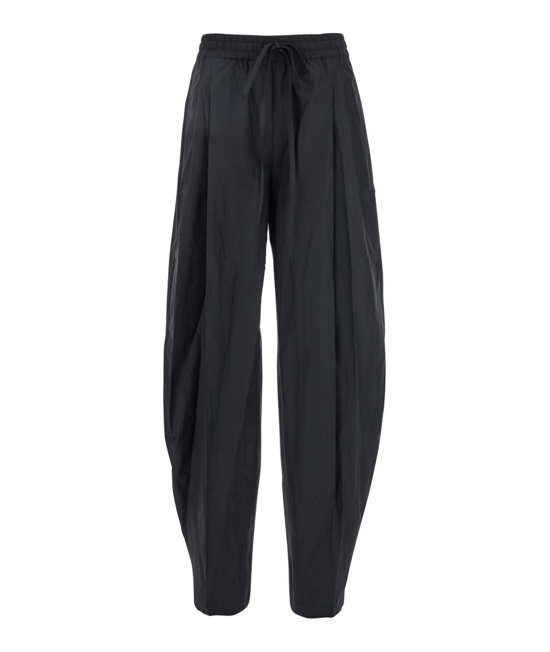 THE ANDAMANE Черные полиэстеровые прямые брюки, фото 1