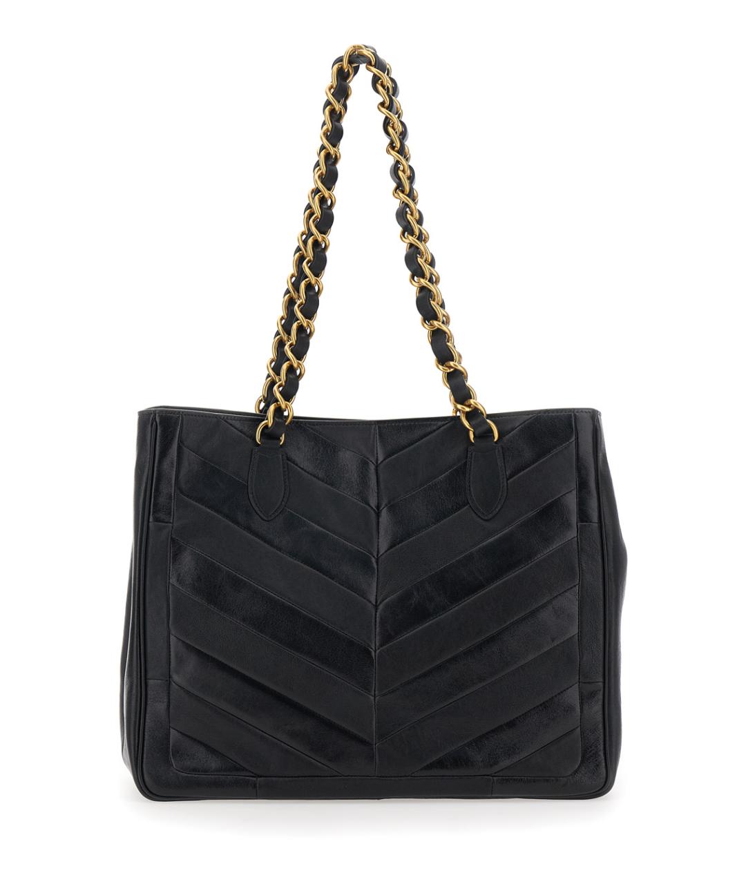 VALENTINO Черная кожаная сумка тоут, фото 2