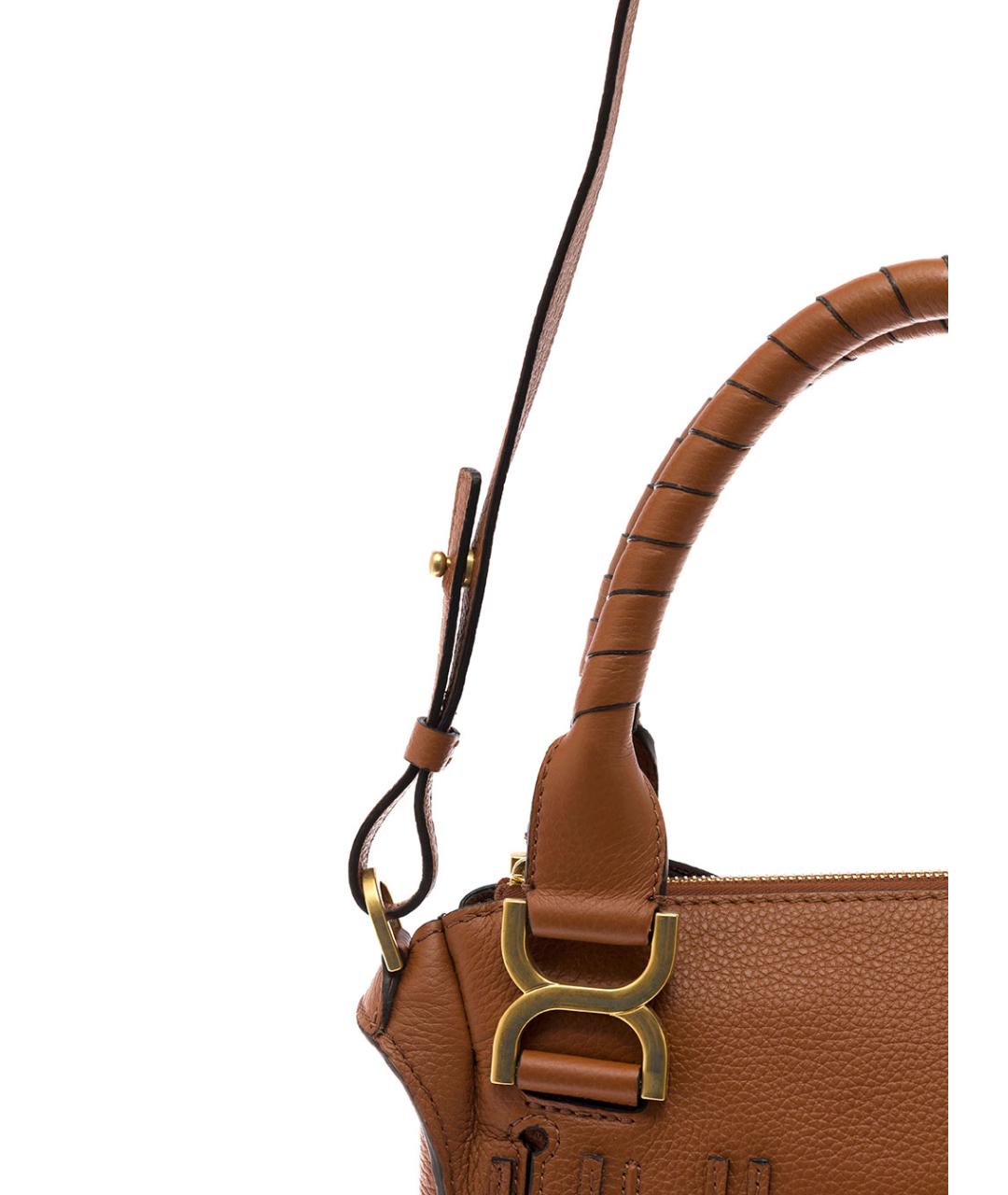 CHLOE Коричневая кожаная сумка через плечо, фото 3