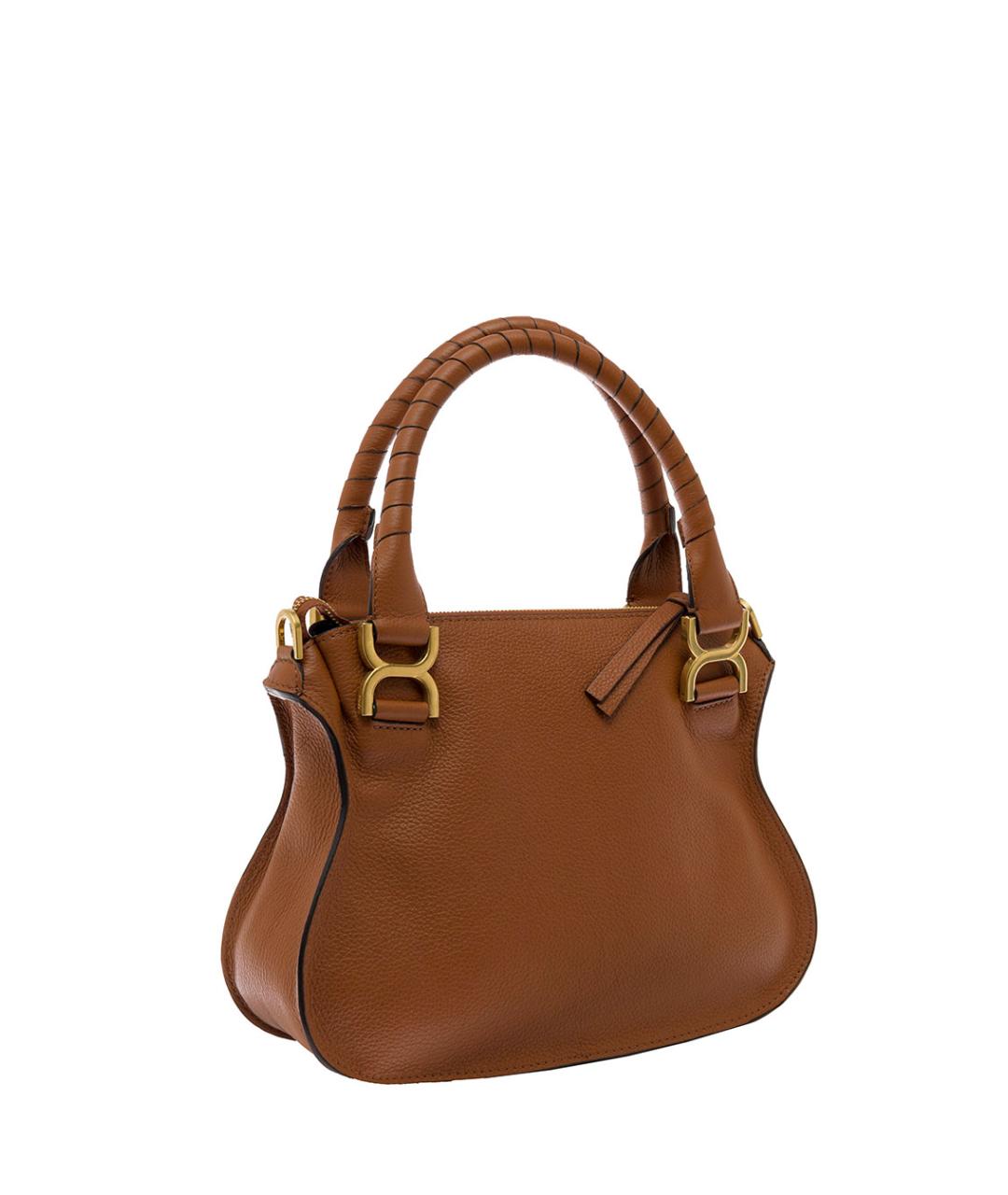 CHLOE Коричневая кожаная сумка через плечо, фото 2