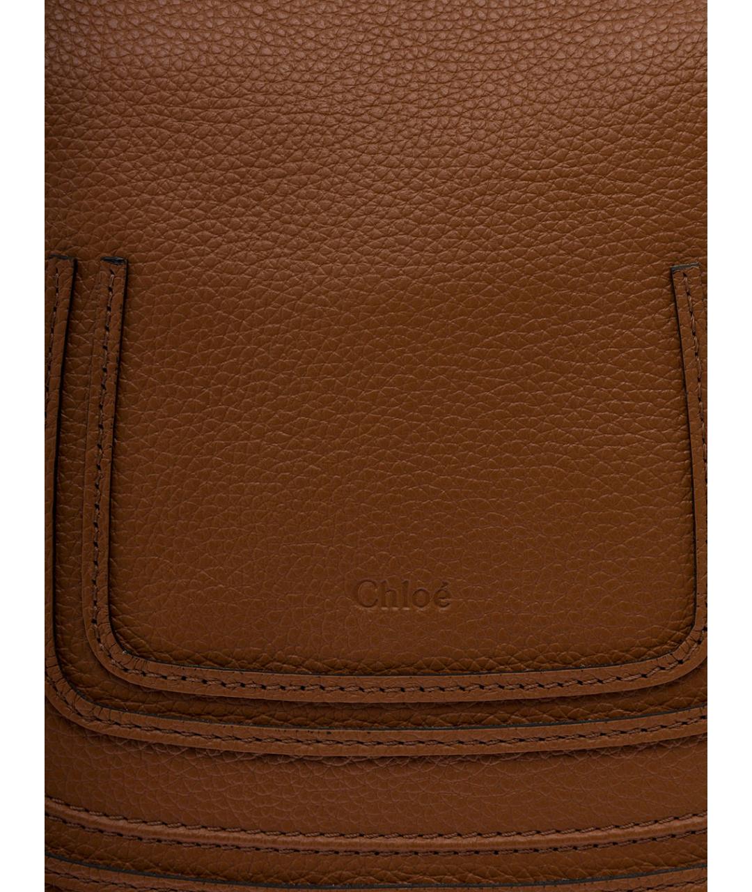 CHLOE Коричневая кожаная сумка через плечо, фото 4