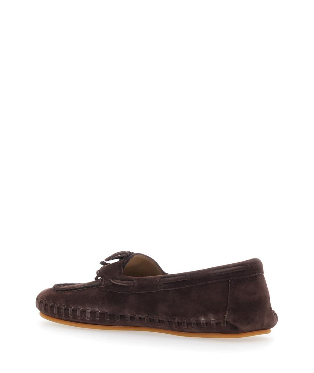 LE MONDE BERYL Коричневые замшевые мокасины, фото 3