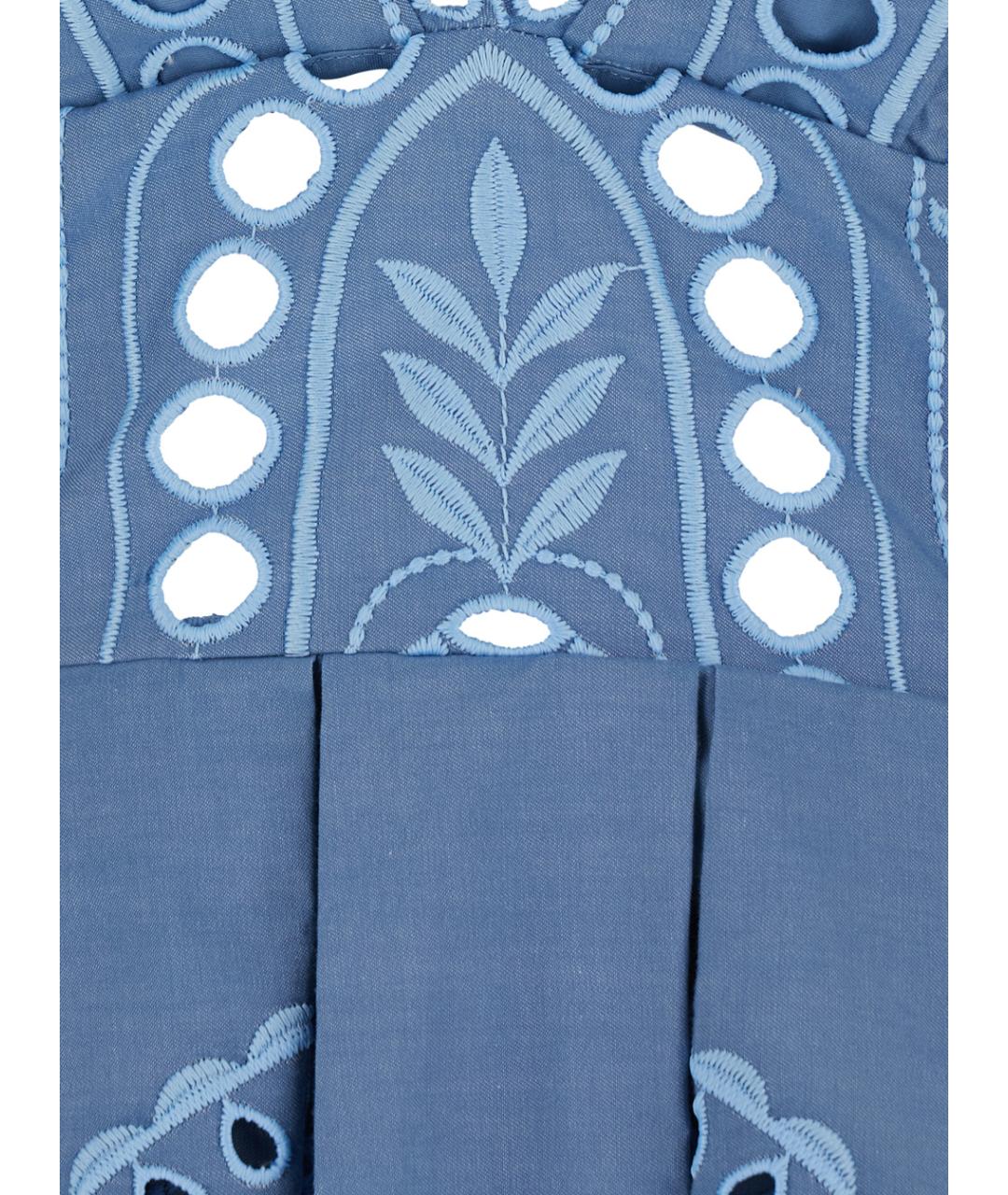 CHARO RUIZ Синее хлопковое повседневное платье, фото 3