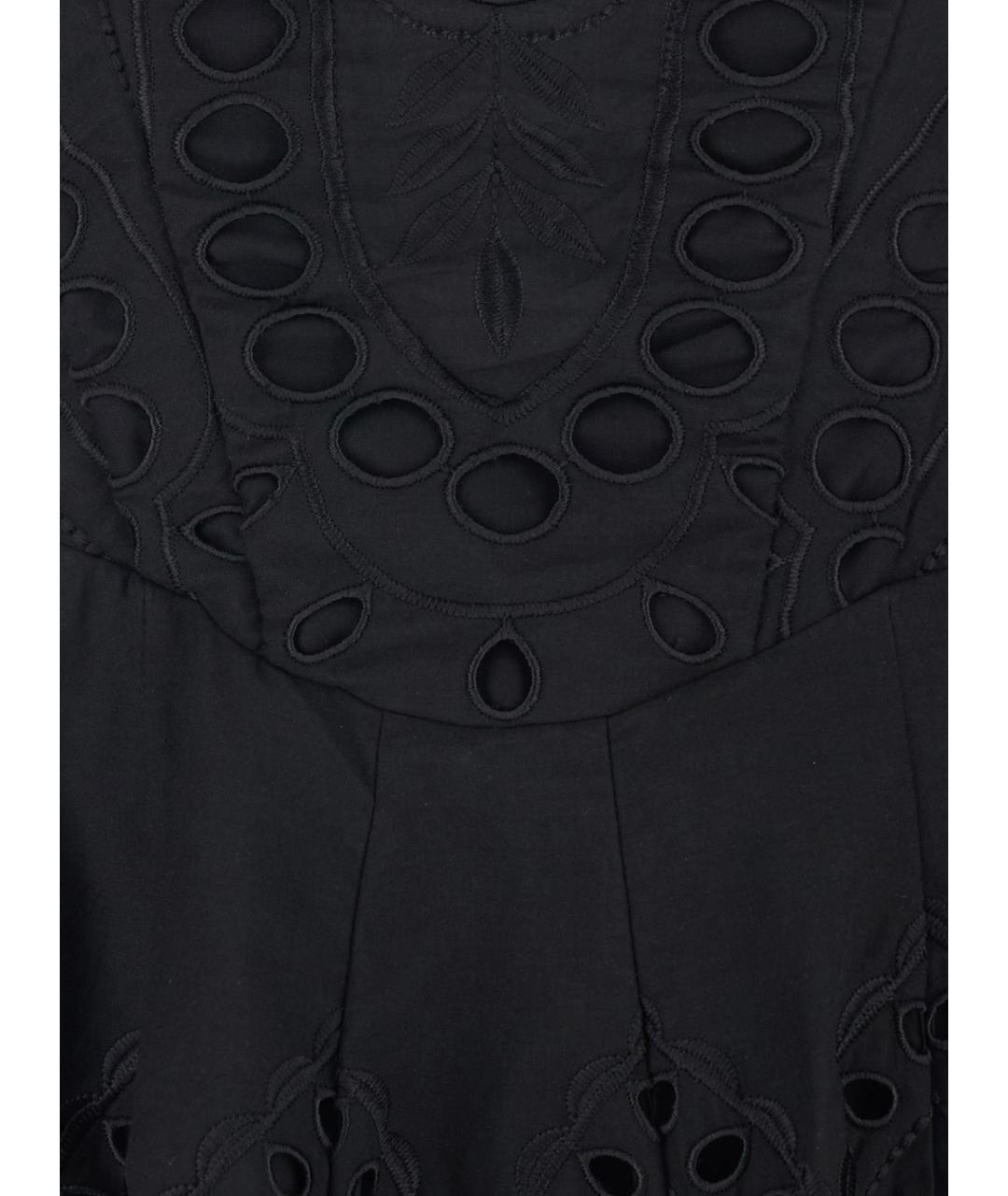 CHARO RUIZ Черное хлопковое повседневное платье, фото 3