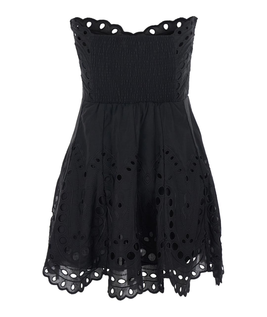 CHARO RUIZ Черное хлопковое повседневное платье, фото 2