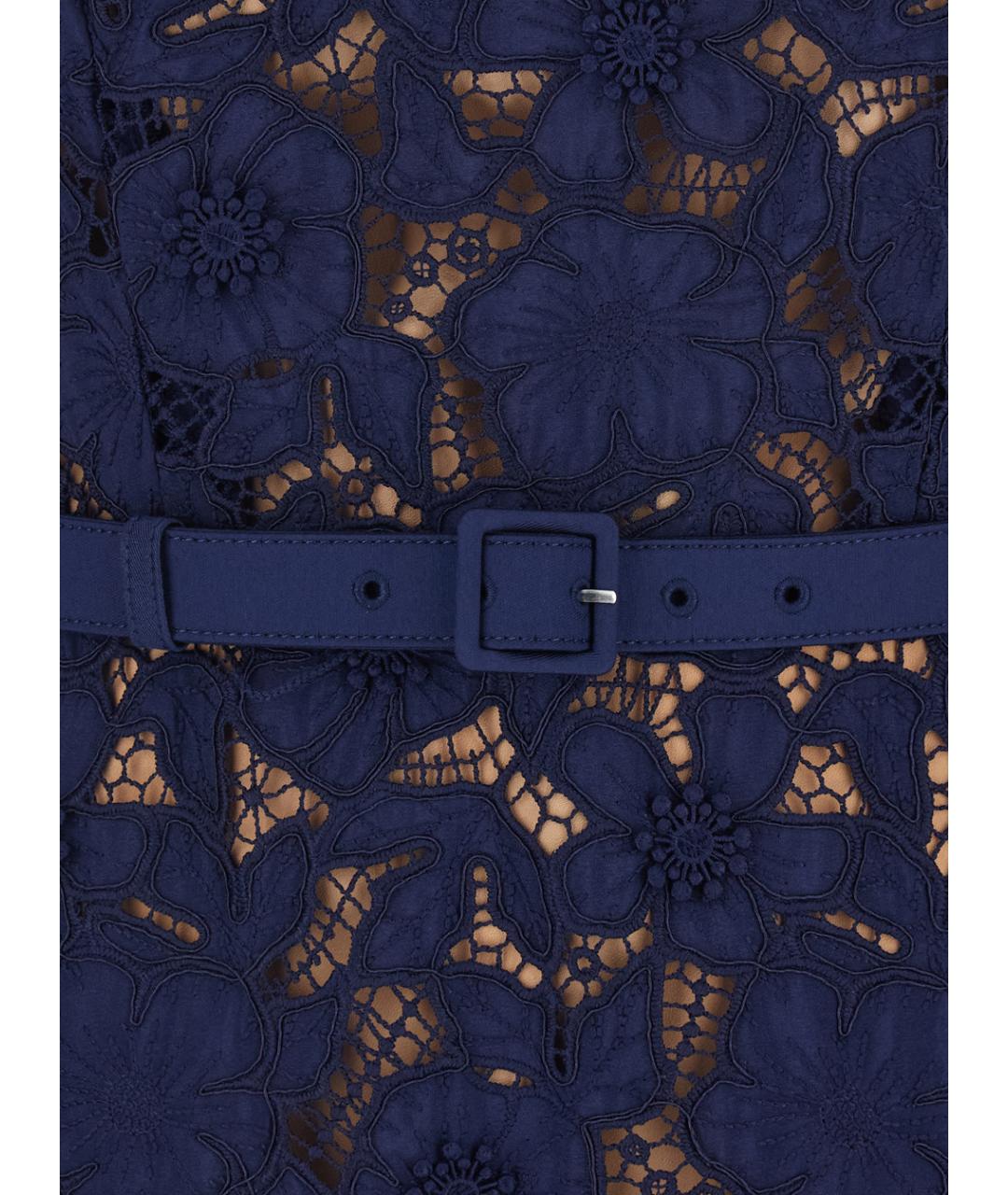 SELF-PORTRAIT Синее полиэстеровое повседневное платье, фото 3