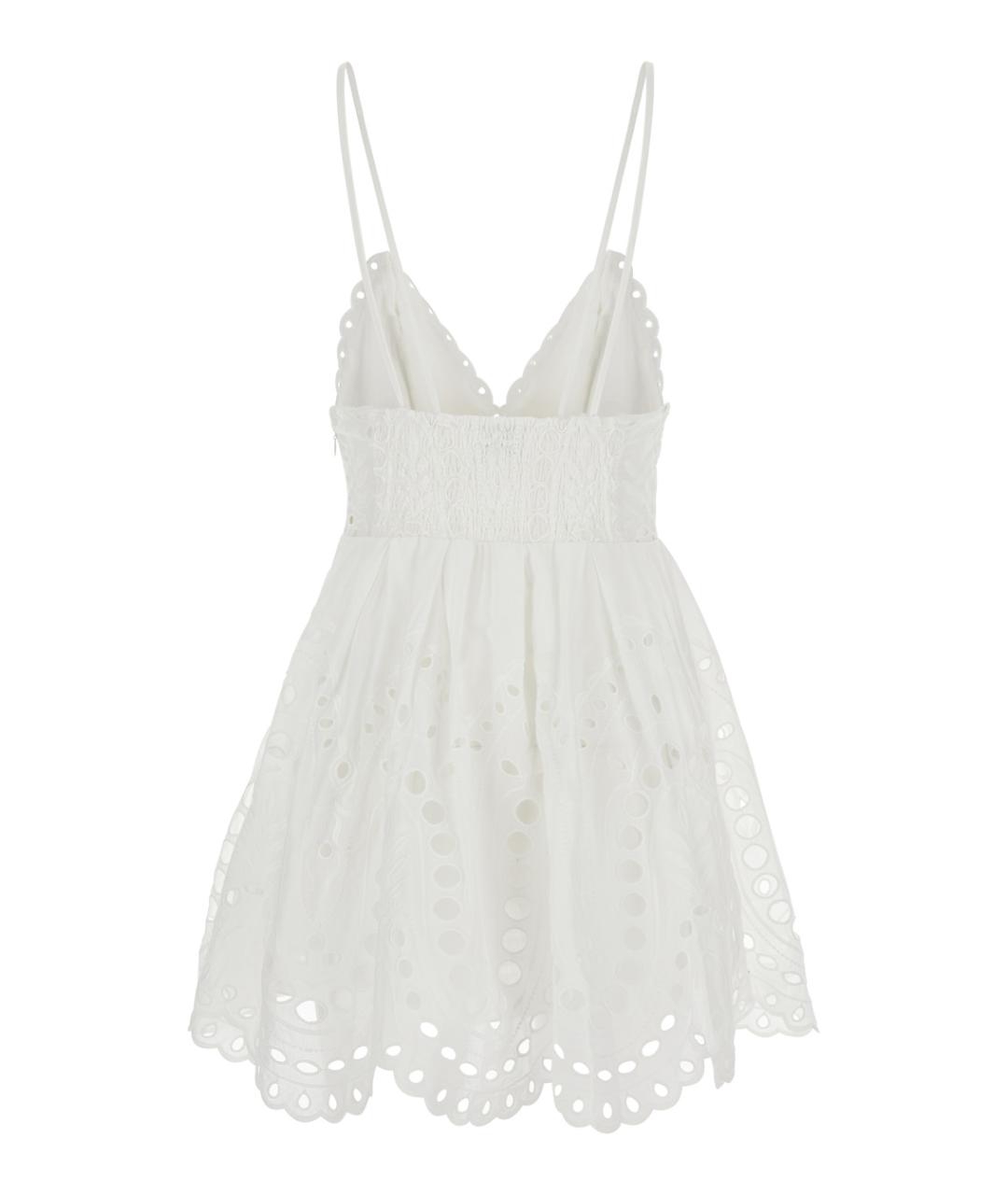 CHARO RUIZ Белое хлопковое повседневное платье, фото 2