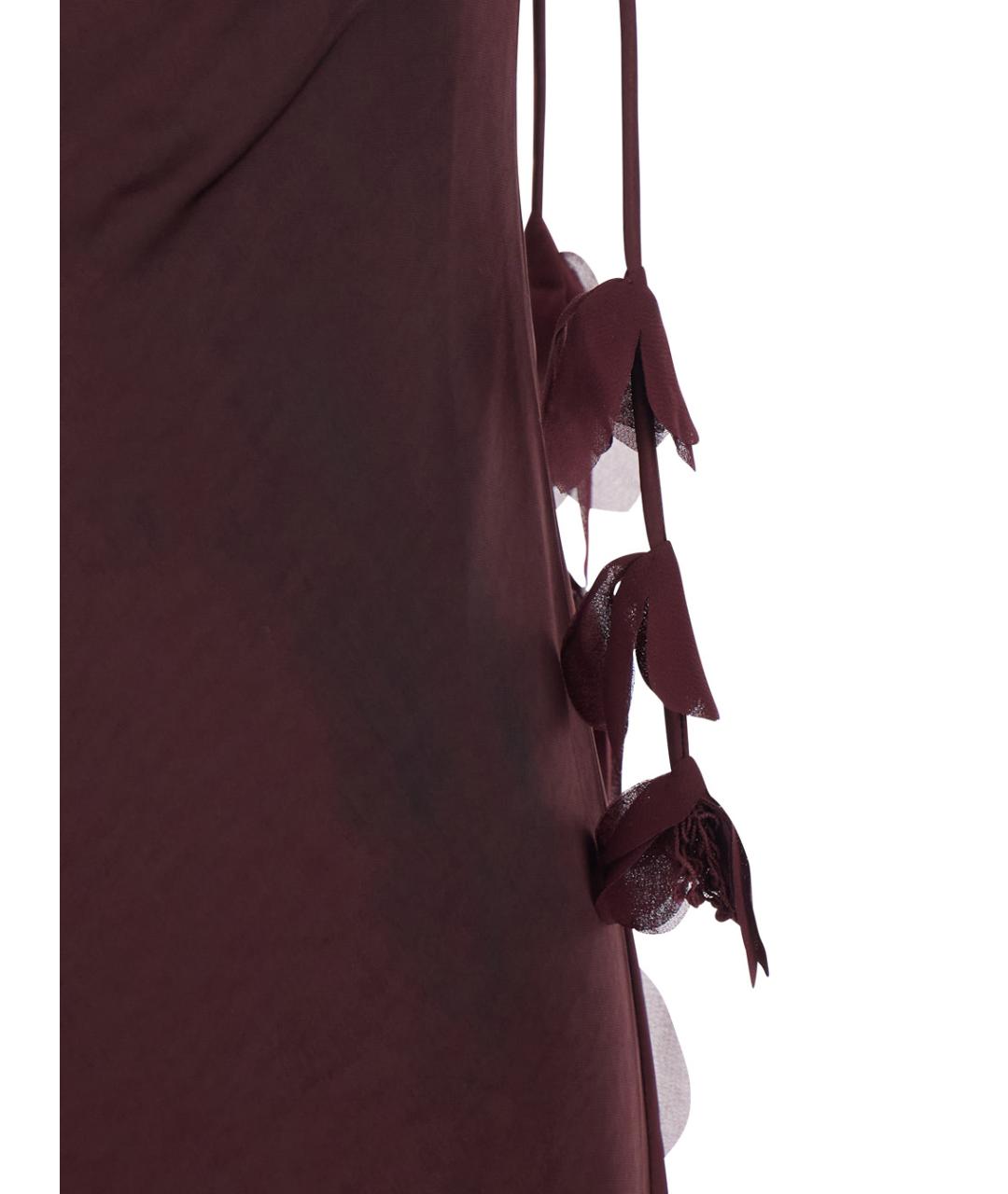 SELF-PORTRAIT Бордовое полиэстеровое вечернее платье, фото 3
