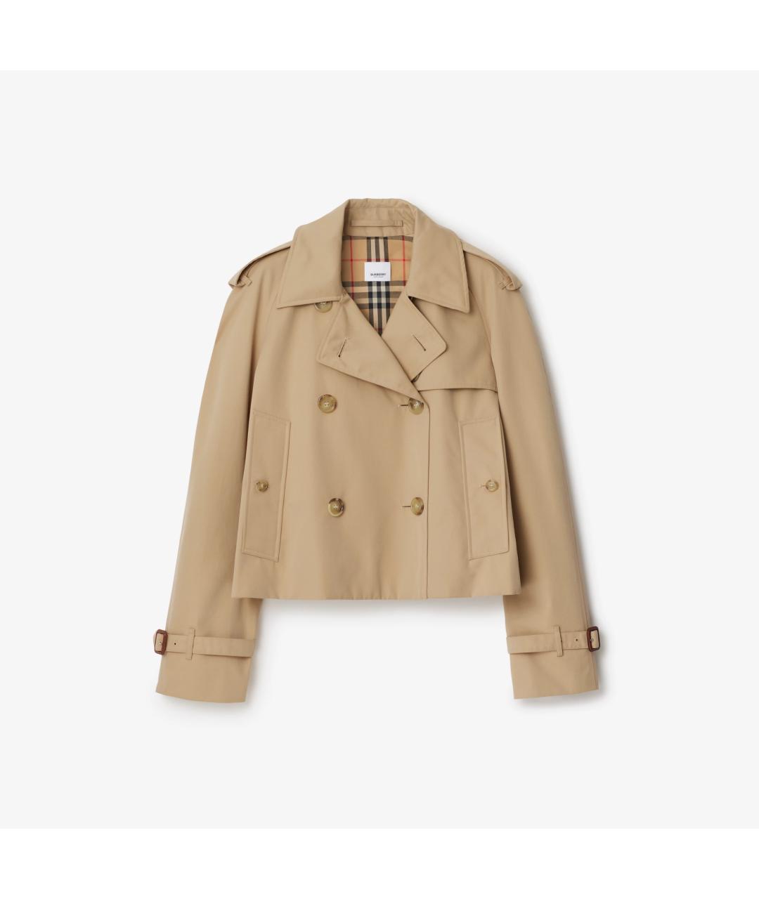 BURBERRY Бежевый хлопковый тренч/плащ, фото 4