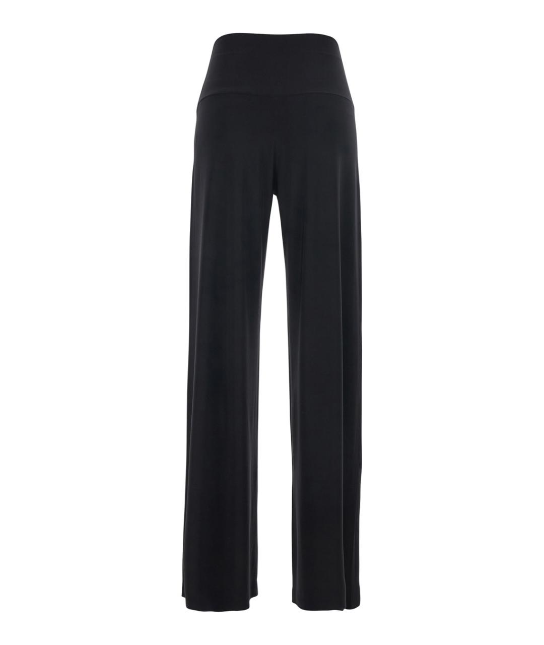 NORMA KAMALI Черные полиэстеровые прямые брюки, фото 2