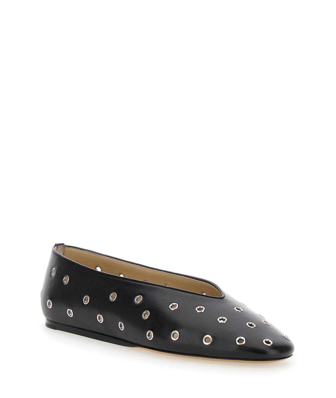 LE MONDE BERYL Черные кожаные балетки, фото 2