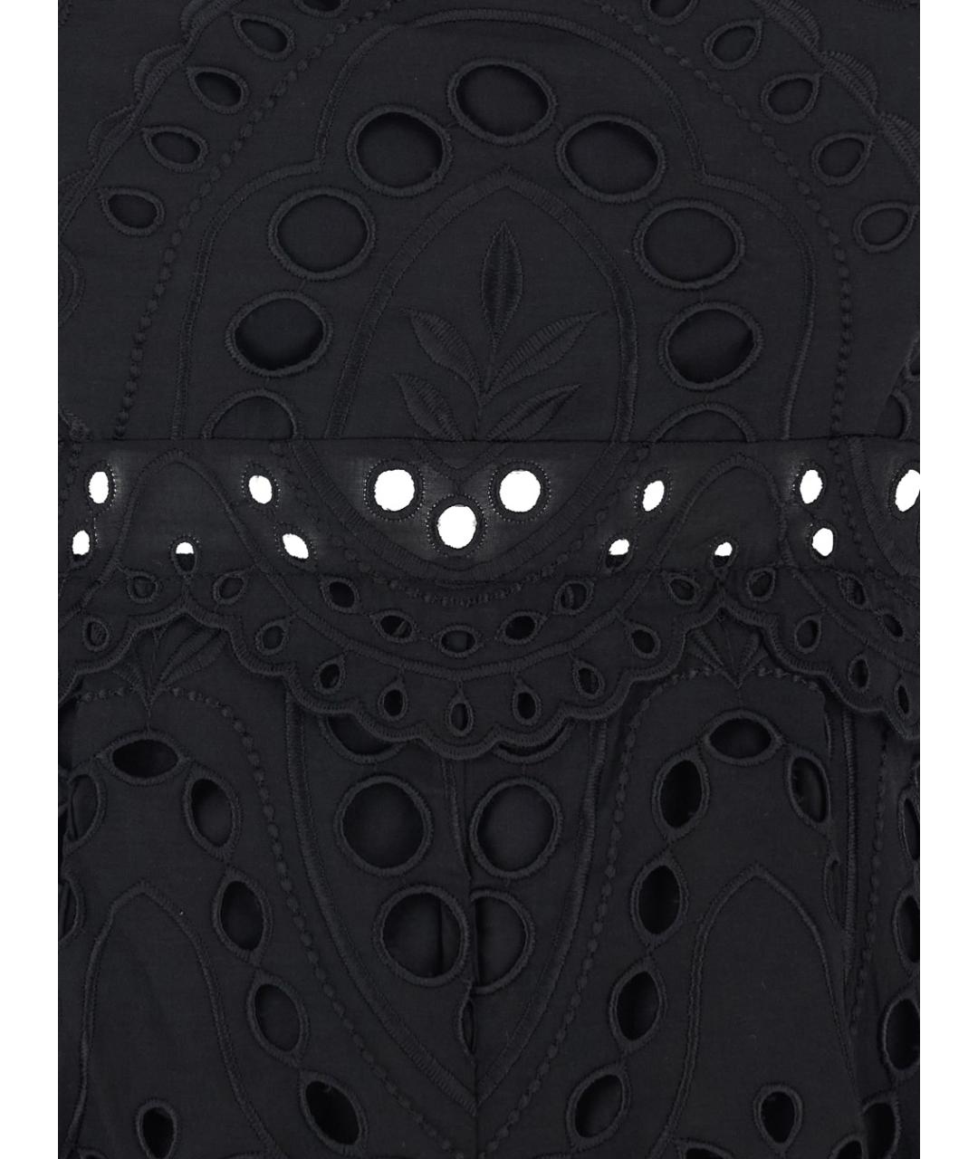 CHARO RUIZ Черное хлопковое повседневное платье, фото 3