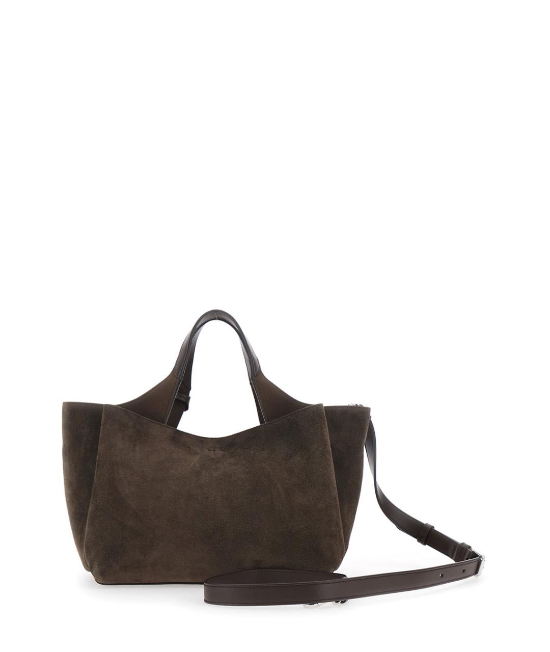 TOD'S Коричневая замшевая сумка тоут, фото 2