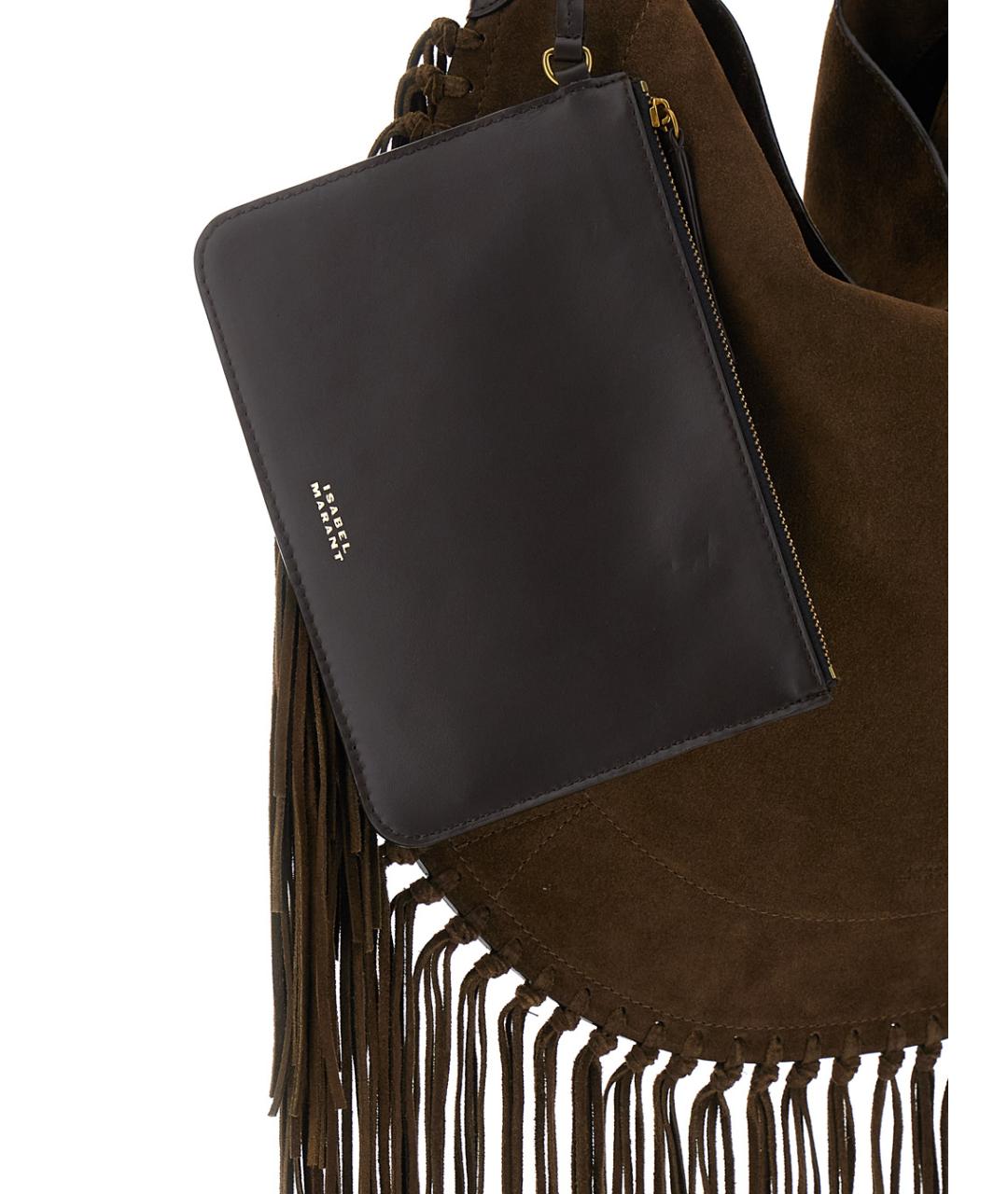 ISABEL MARANT Коричневая замшевая сумка через плечо, фото 3